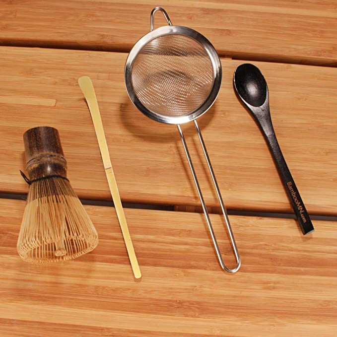Bamboo Matcha Tea Whisk Strainer Set - Image 4
