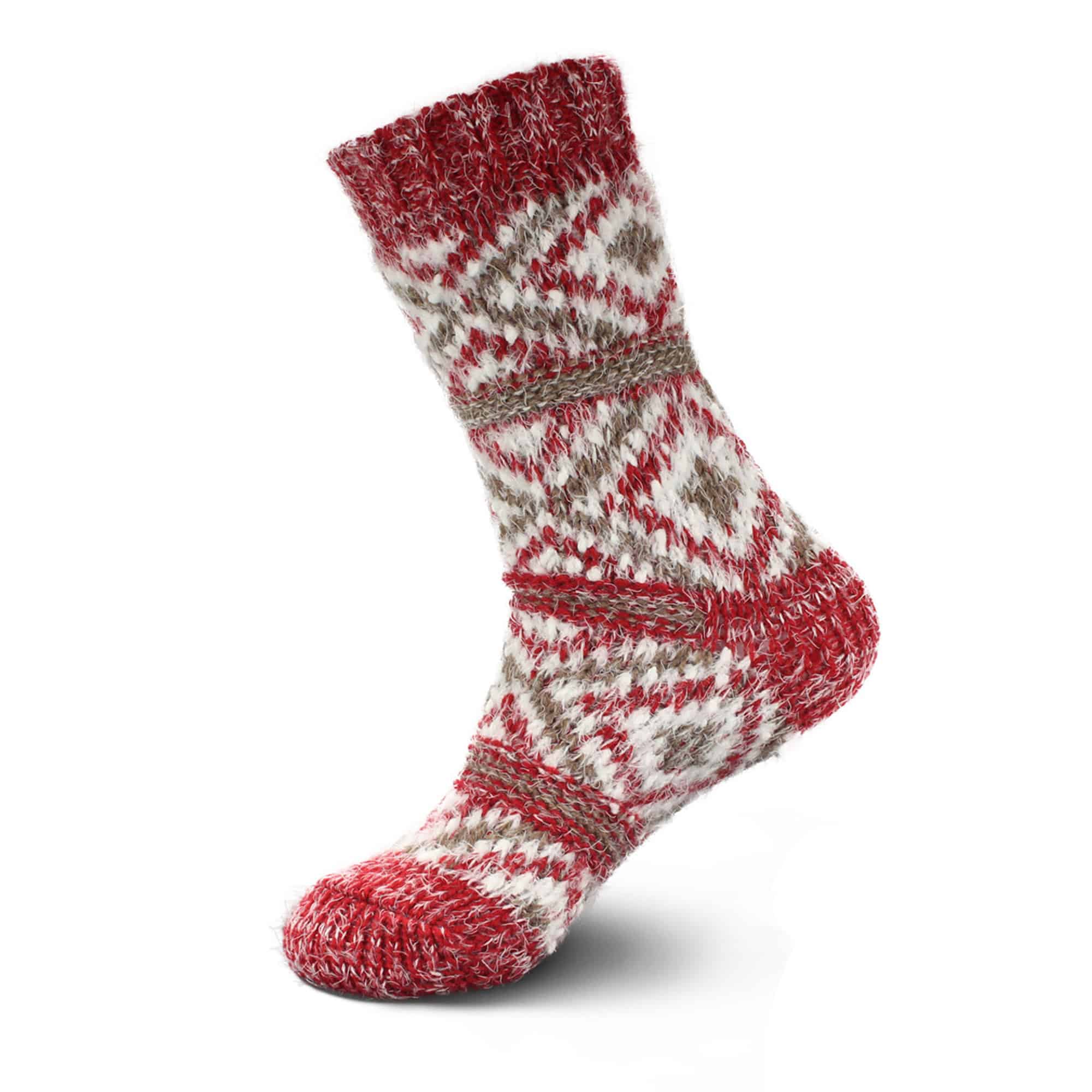 Women's Thick Vintage Pattern Slipper Socks - Image 5