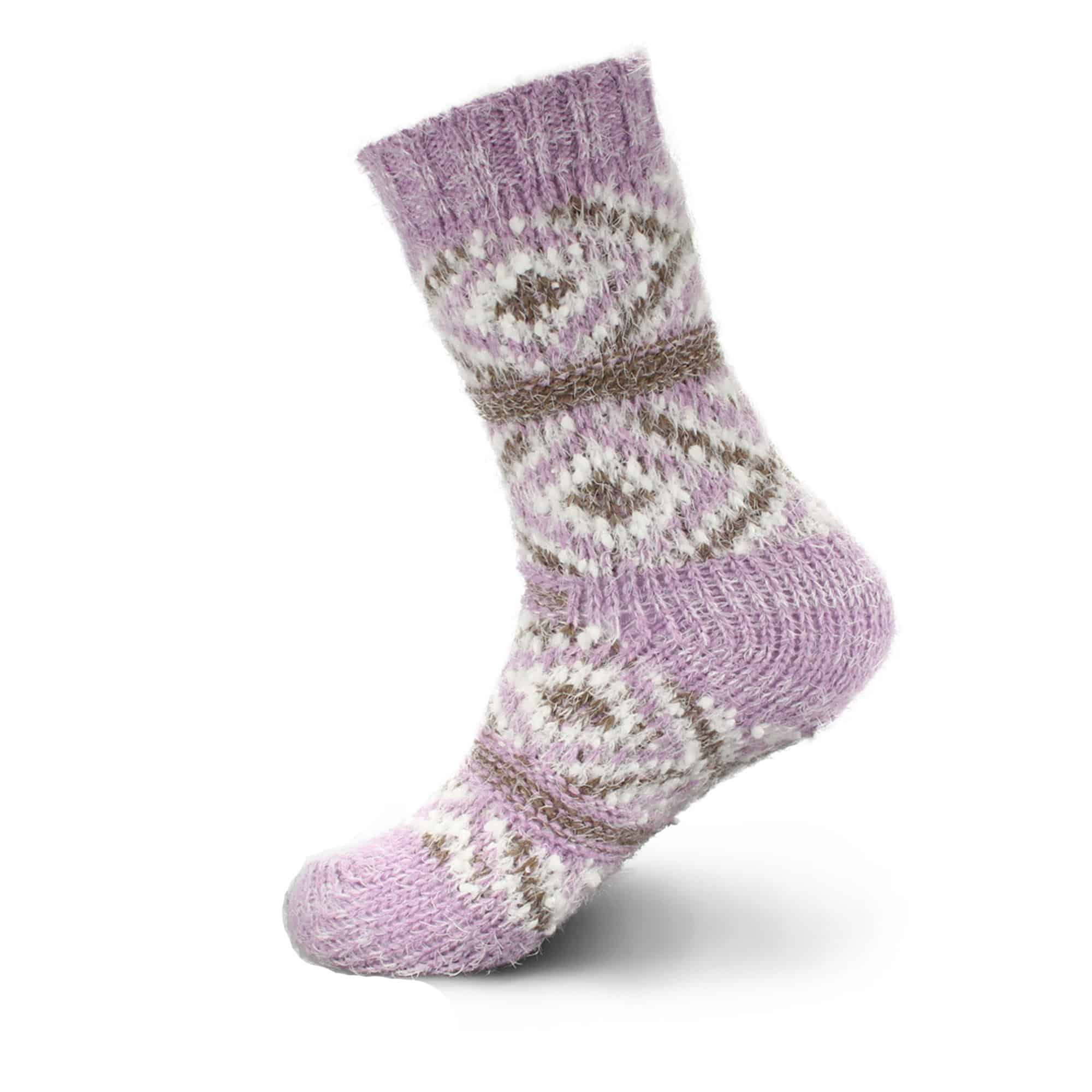 Women's Thick Vintage Pattern Slipper Socks - Image 7