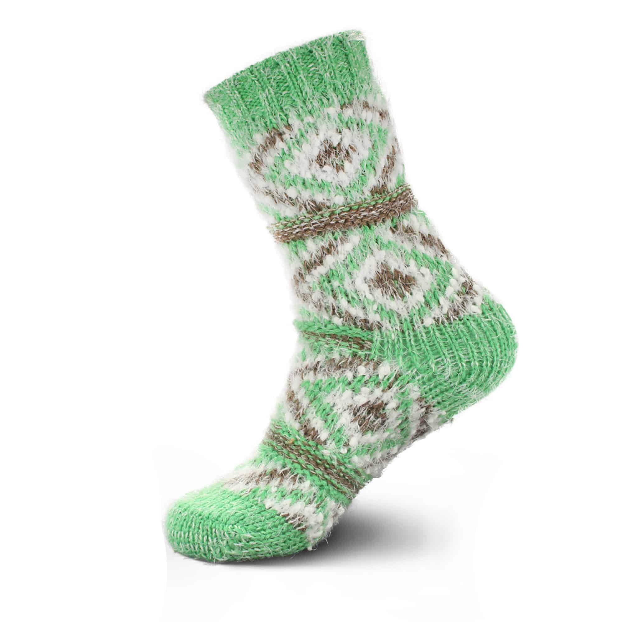 Women's Thick Vintage Pattern Slipper Socks - Image 8