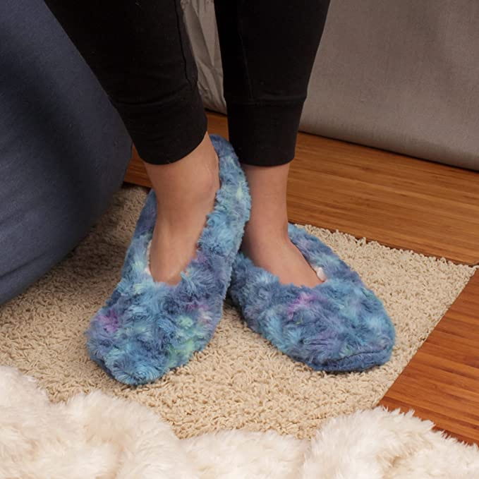 Adult Tie-Dye Non-Slip Lined Slippers: 2 Pairs - Image 12