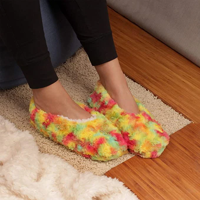 Adult Tie-Dye Non-Slip Lined Slippers: 2 Pairs - Image 4