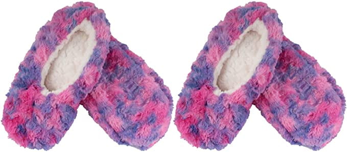 Adult Tie-Dye Non-Slip Lined Slippers: 2 Pairs - Image 7