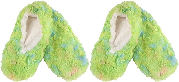 Adult Tie-Dye Non-Slip Lined Slippers: 2 Pairs - Image 9