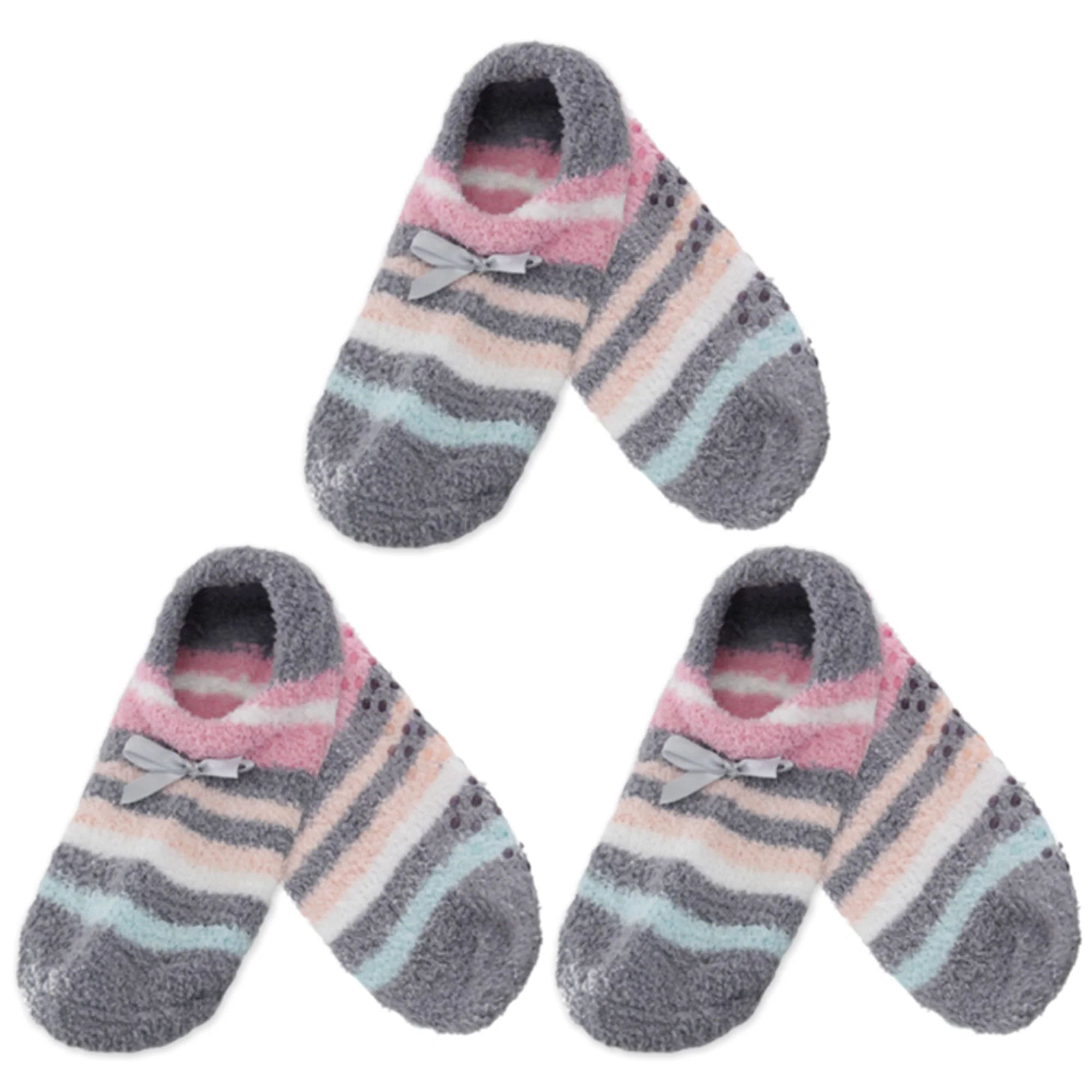 Women's Non-Slip Travel Footsie Slipper: 3 Pairs - Image 13