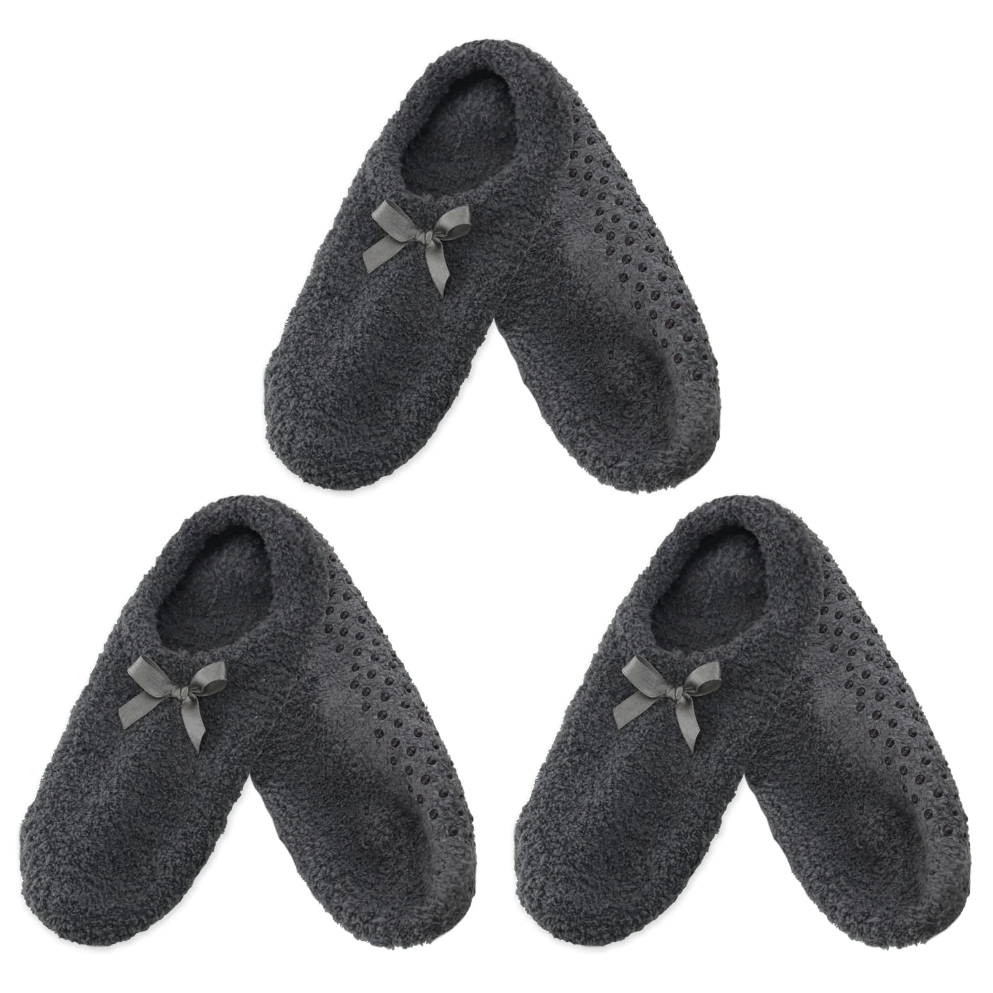 Women's Non-Slip Travel Footsie Slipper: 3 Pairs - Image 3