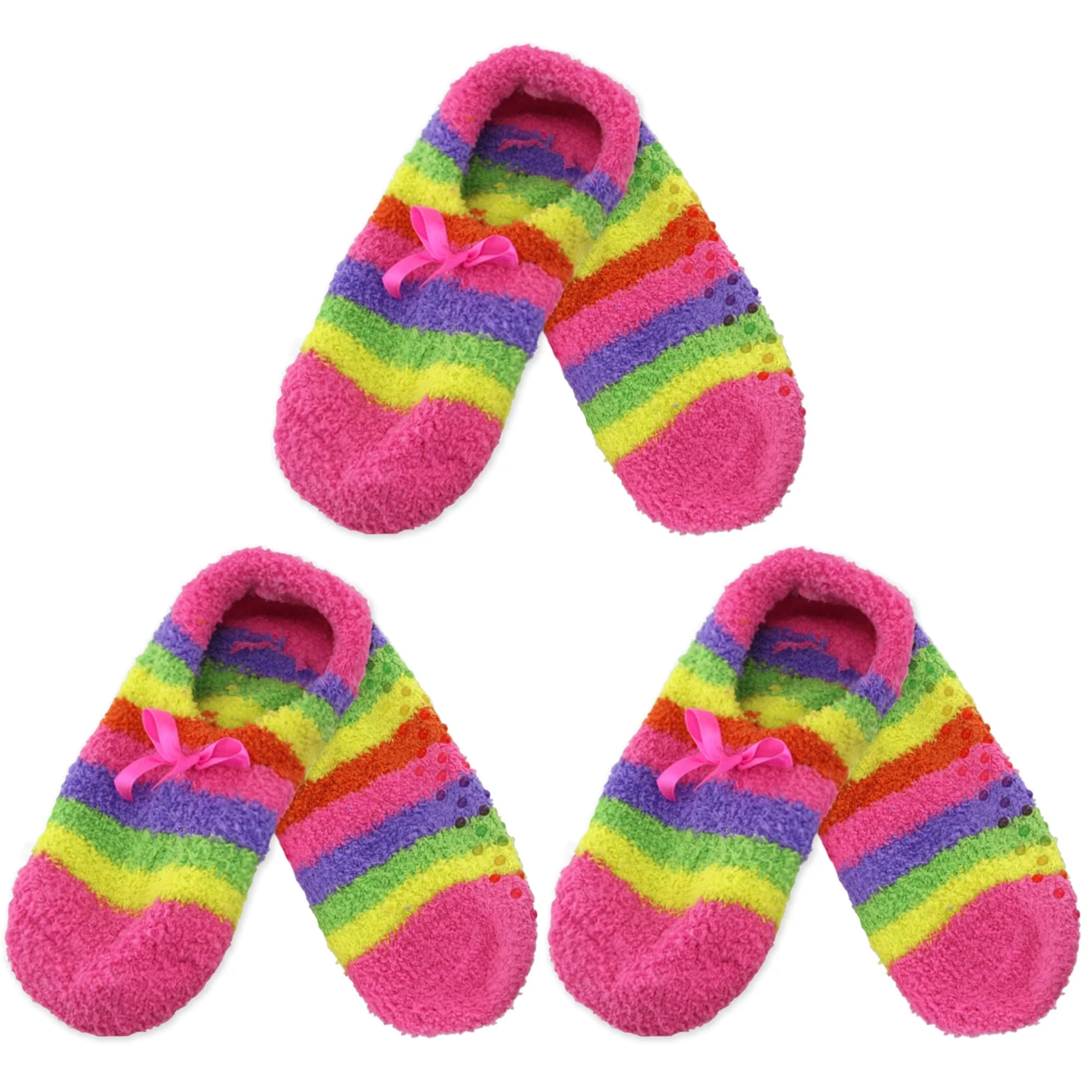 Women's Non-Slip Travel Footsie Slipper: 3 Pairs - Image 4