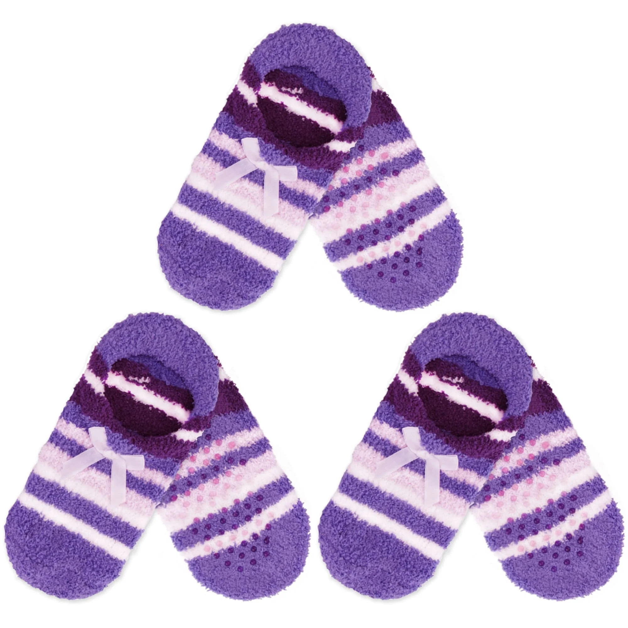 Women's Non-Slip Travel Footsie Slipper: 3 Pairs - Image 5