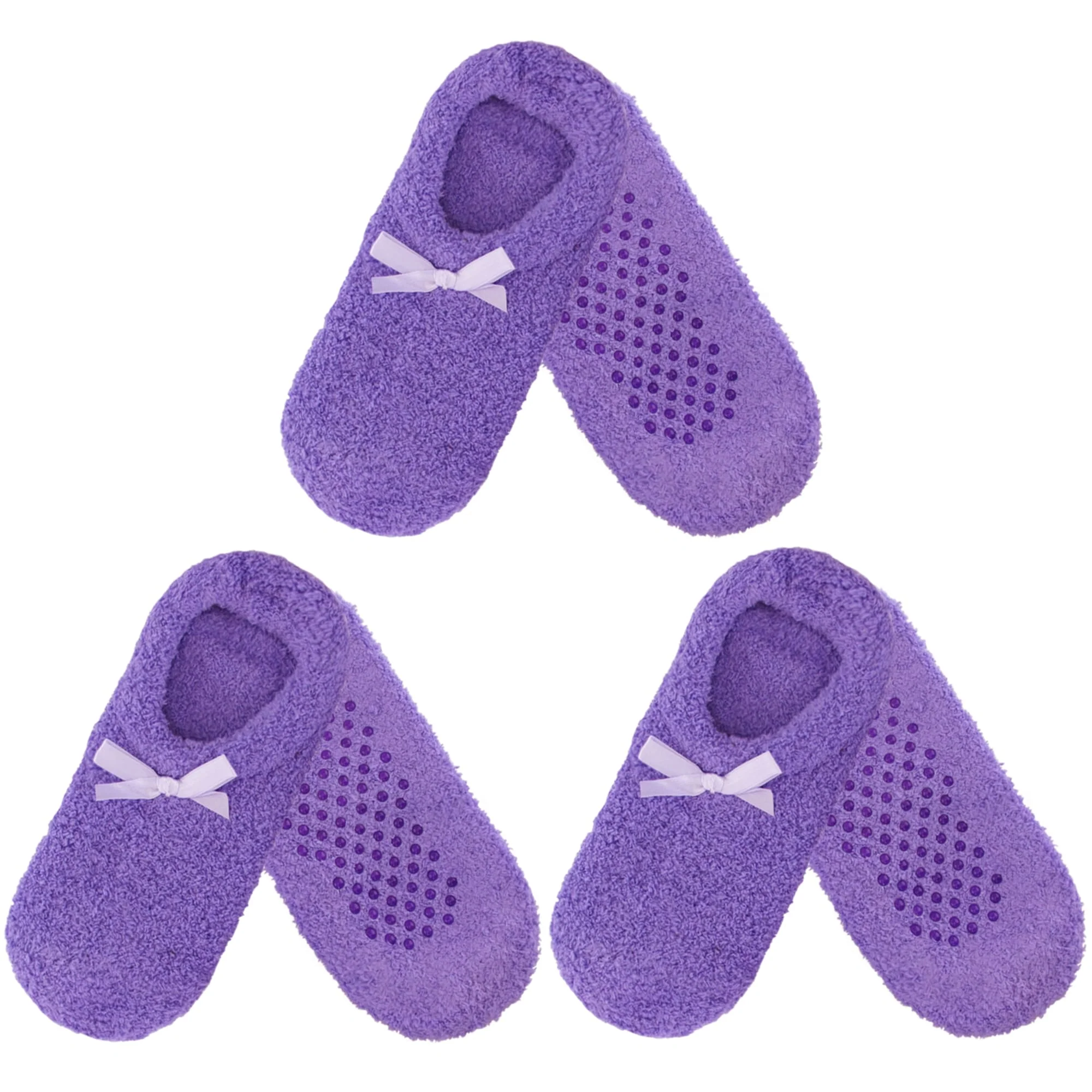 Women's Non-Slip Travel Footsie Slipper: 3 Pairs - Image 7