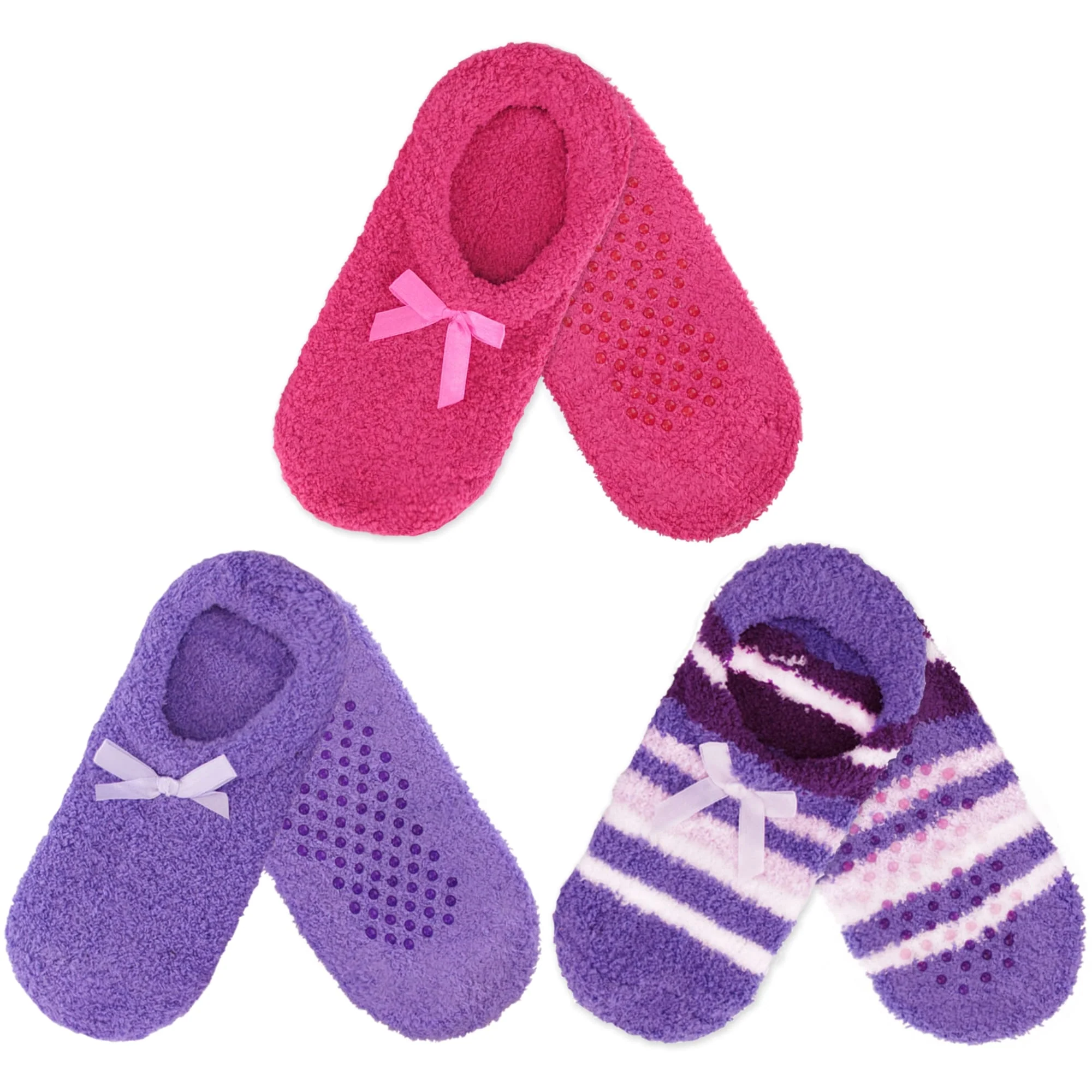 Women's Non-Slip Travel Footsie Slipper: 3 Pairs - Image 8