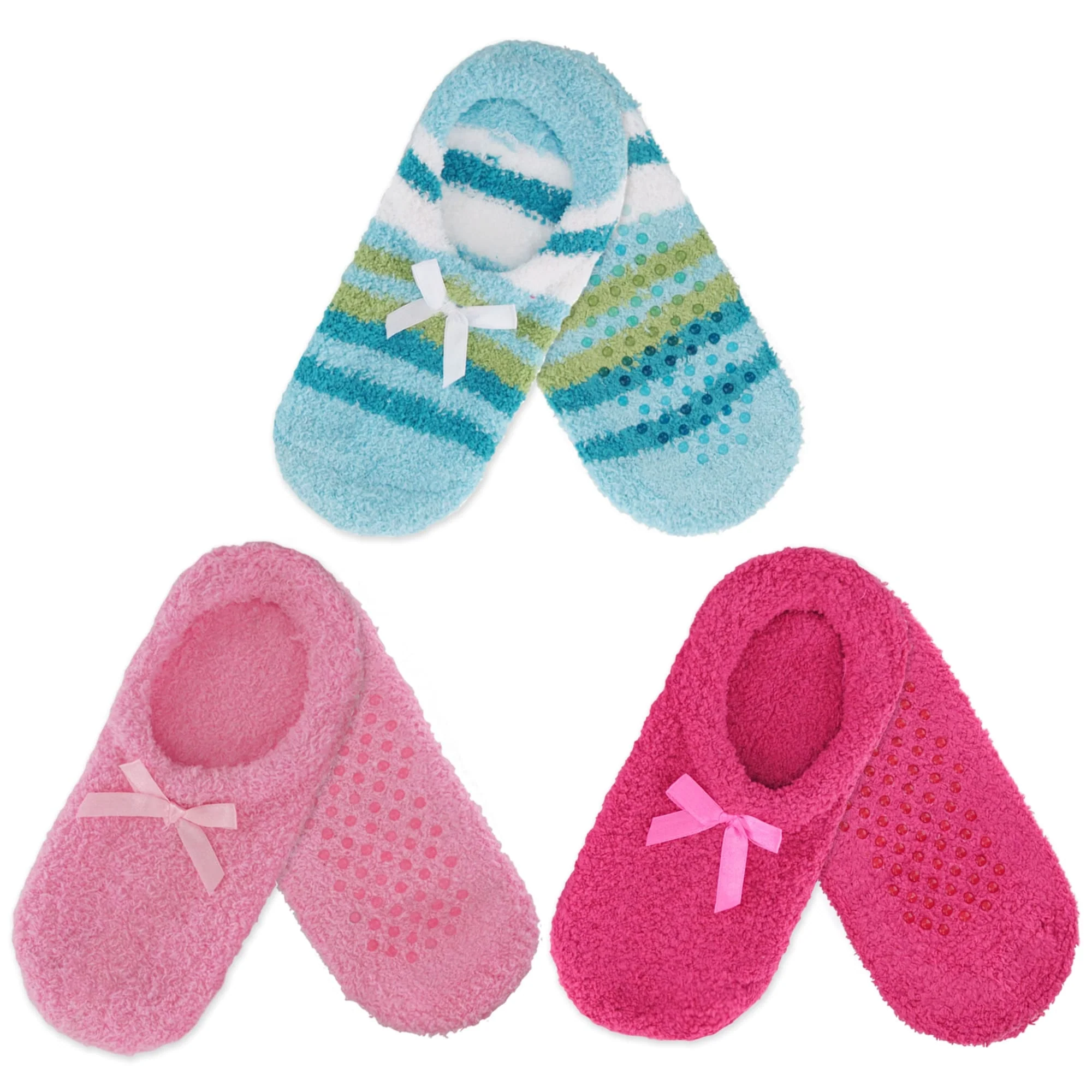 Women's Non-Slip Travel Footsie Slipper: 3 Pairs - Image 9