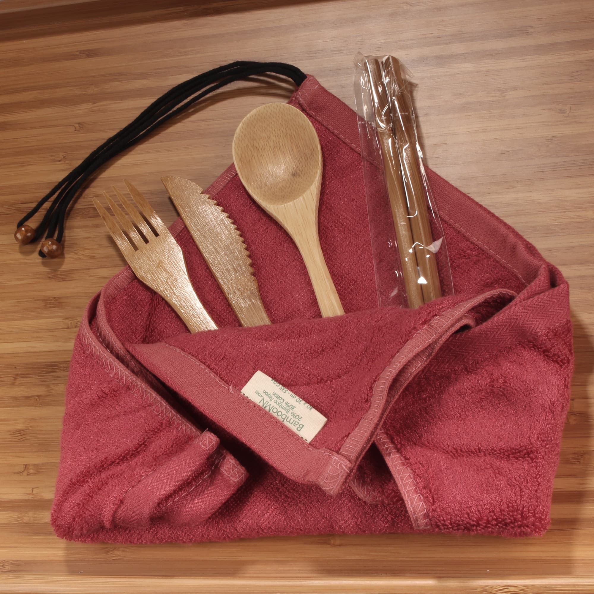 Travel Utensils in Washcloth Sets - Image 2