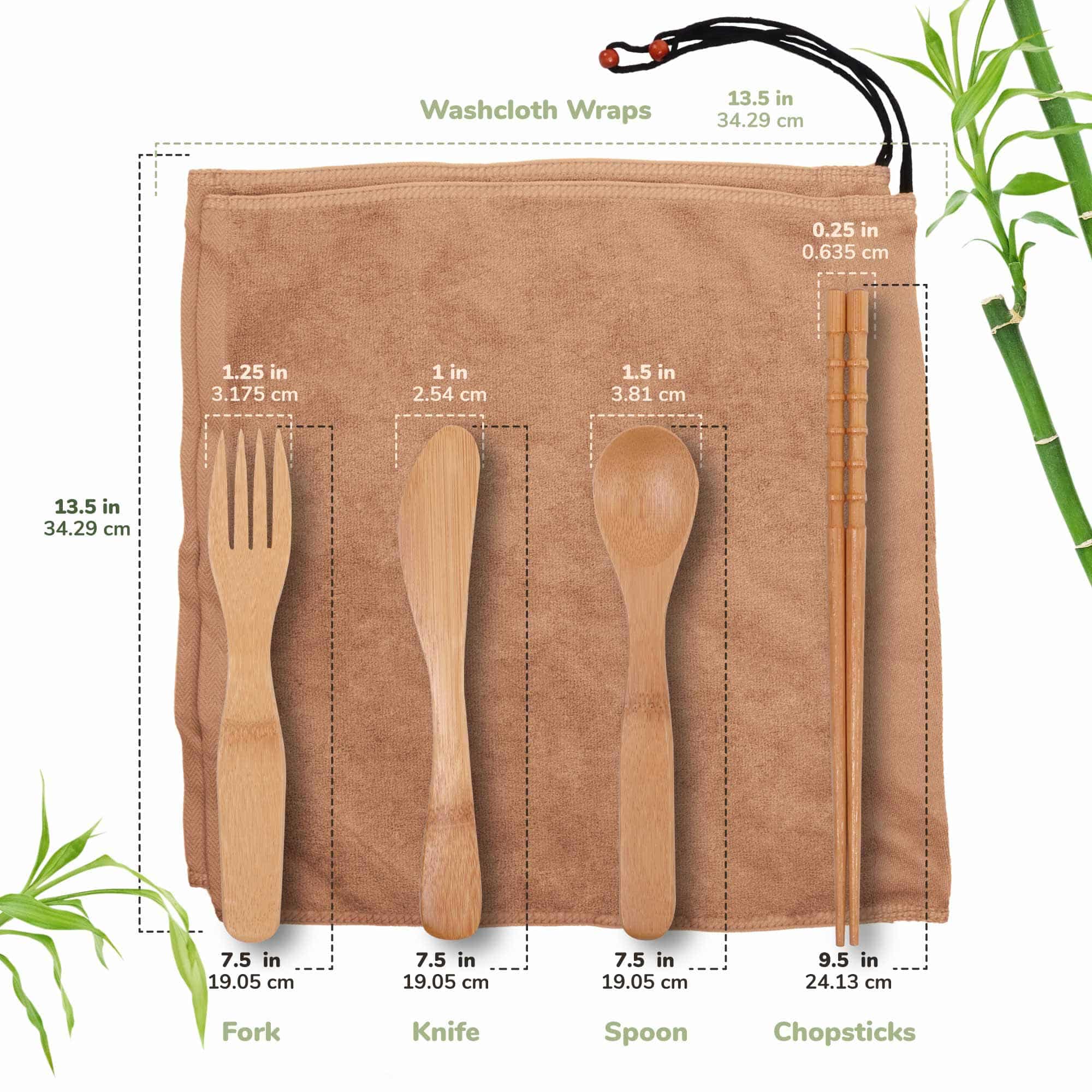 Travel Utensils in Washcloth Sets - Image 4