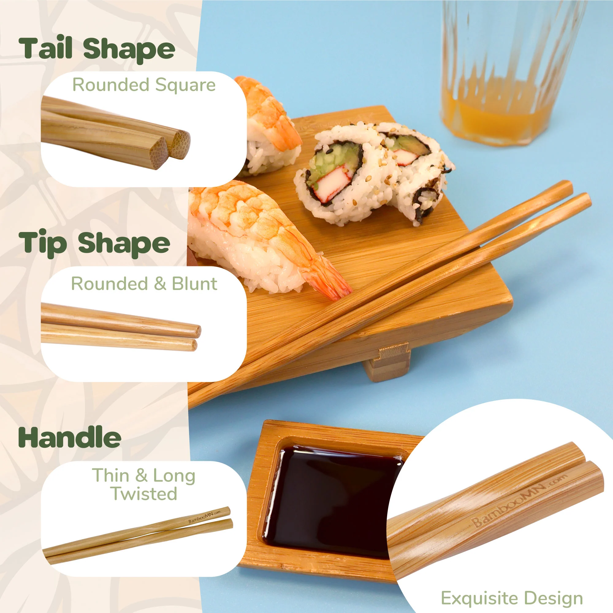 Bamboo Twisted Chopsticks - Image 5