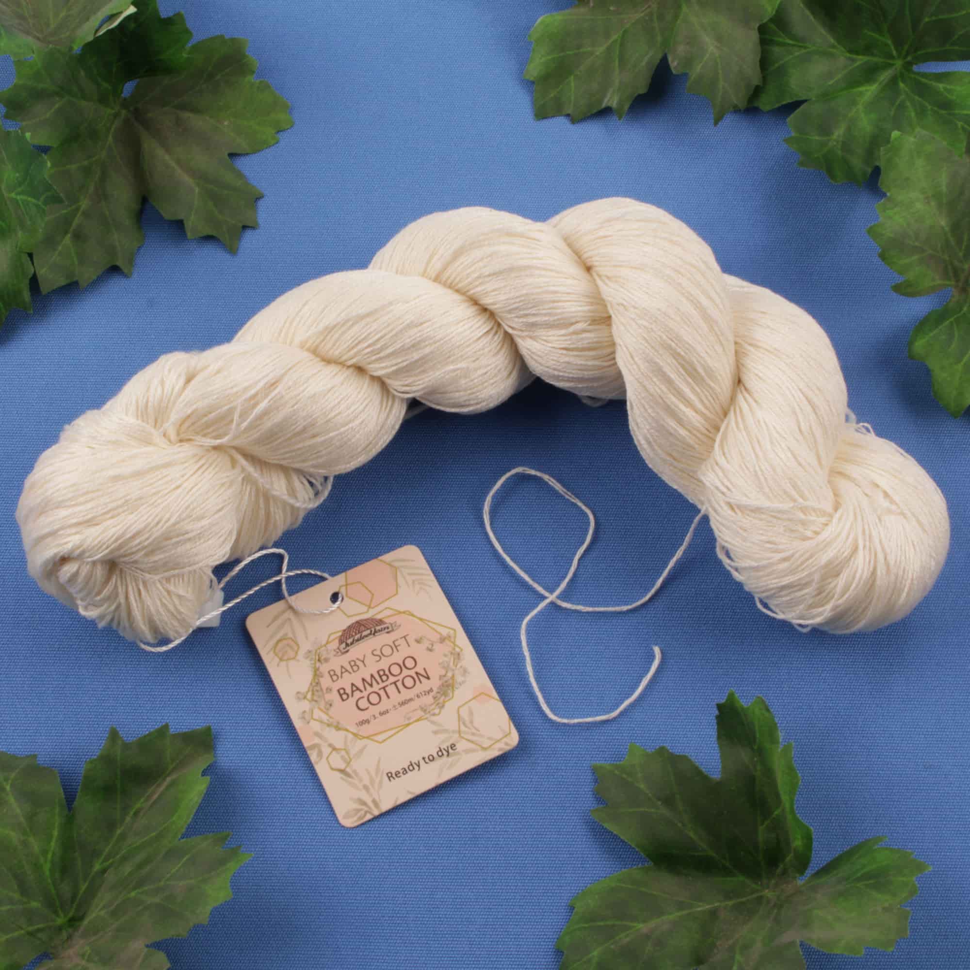 Undyed Baby Soft Bamboo Cotton Yarn - Image 3
