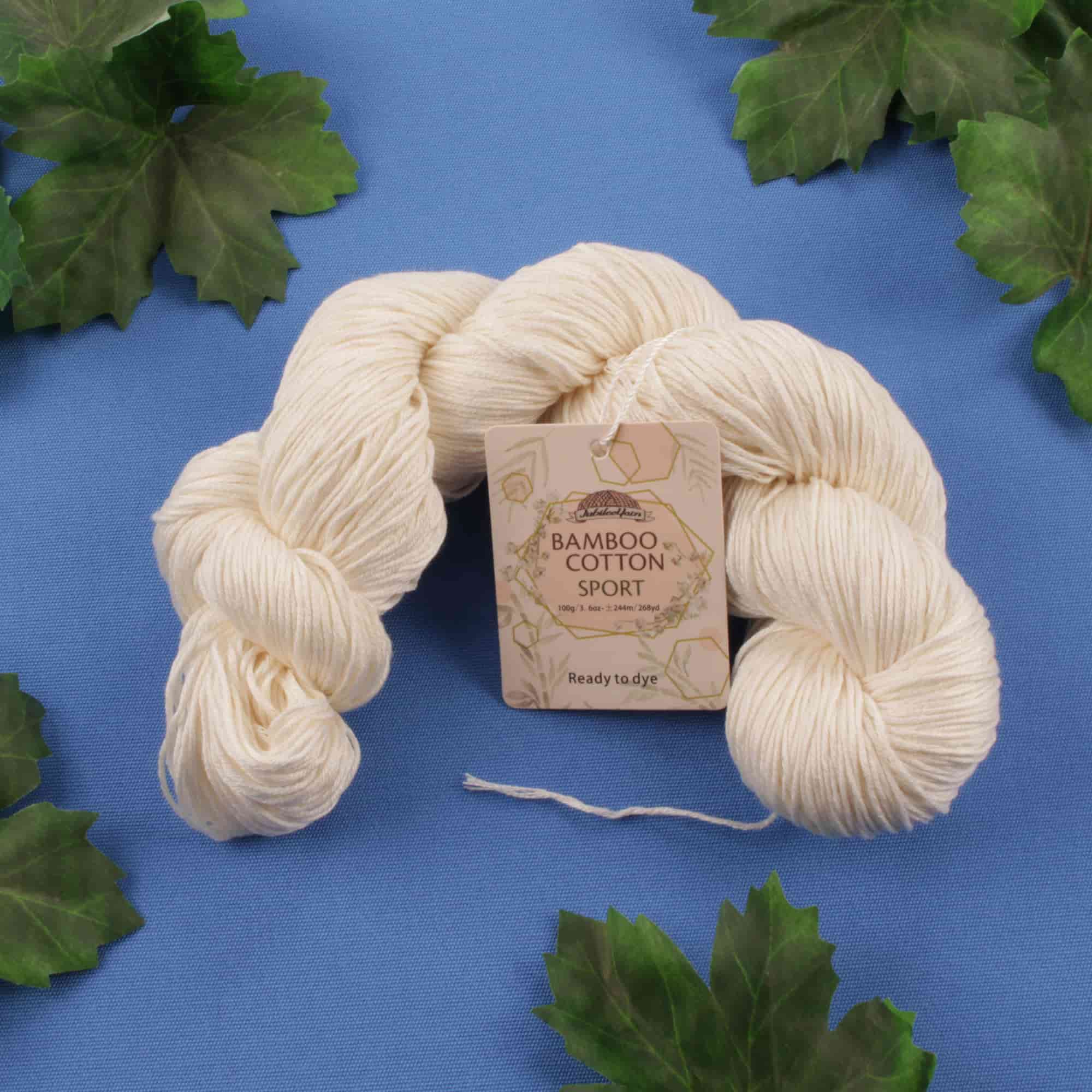 Undyed Bamboo Cotton Sport Yarn - Image 4