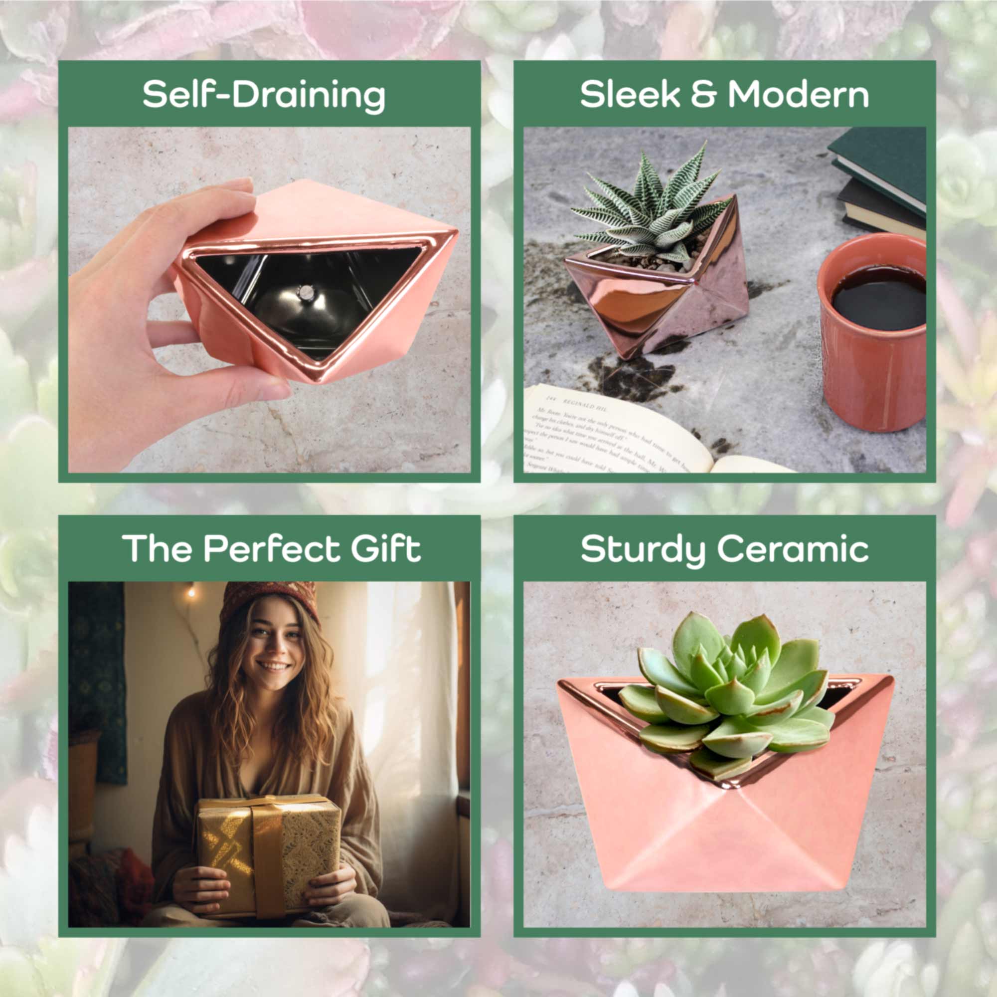 Geometric Shaped Succulent Pots - Image 3