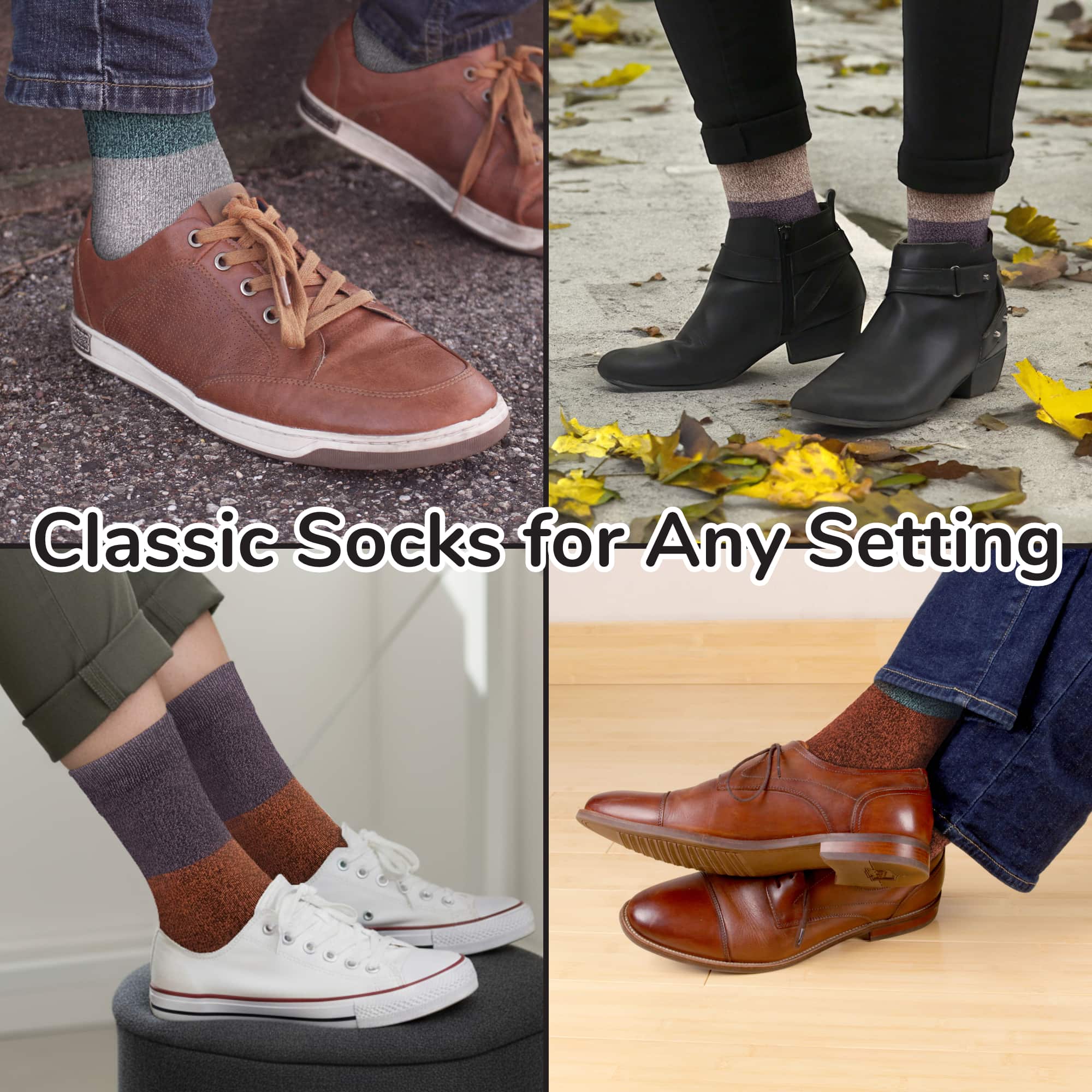 Unisex Bamboo Rayon Classic Crew Socks - Image 2