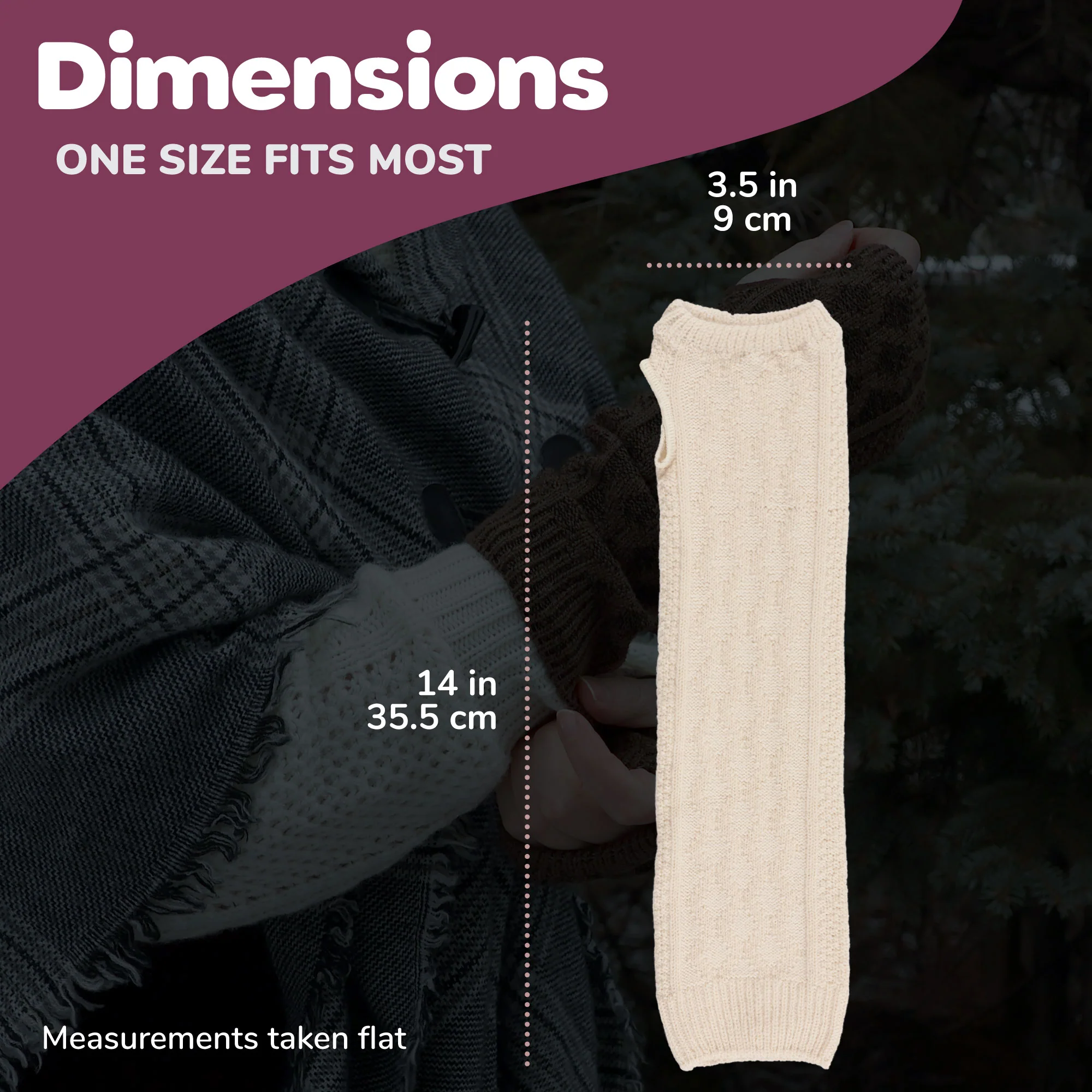 Unlined Fingerless Gloves and Arm Warmers - Image 5