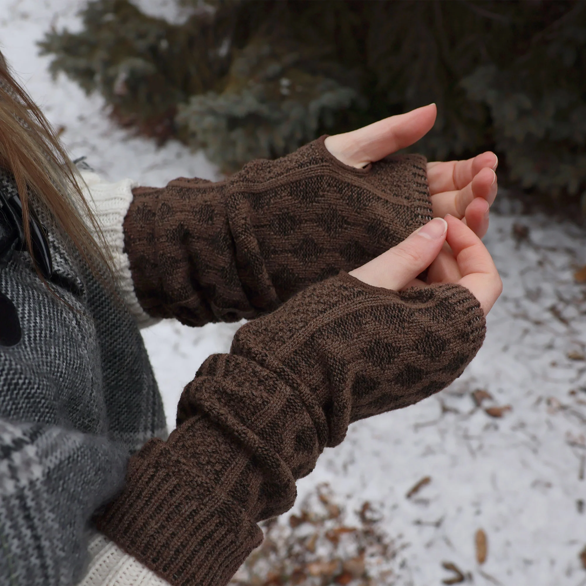 Unlined Fingerless Gloves and Arm Warmers - Image 6