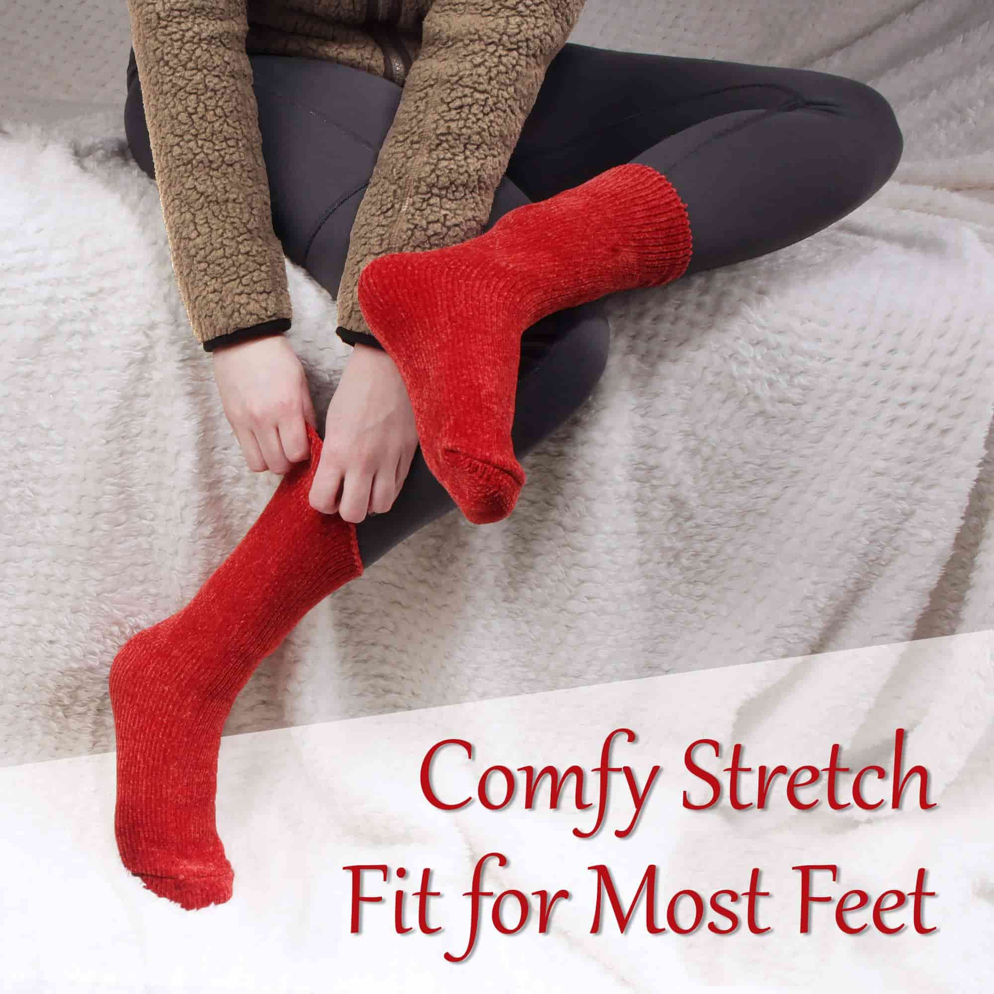Women's Vintage Chenille Knit Socks - Image 4