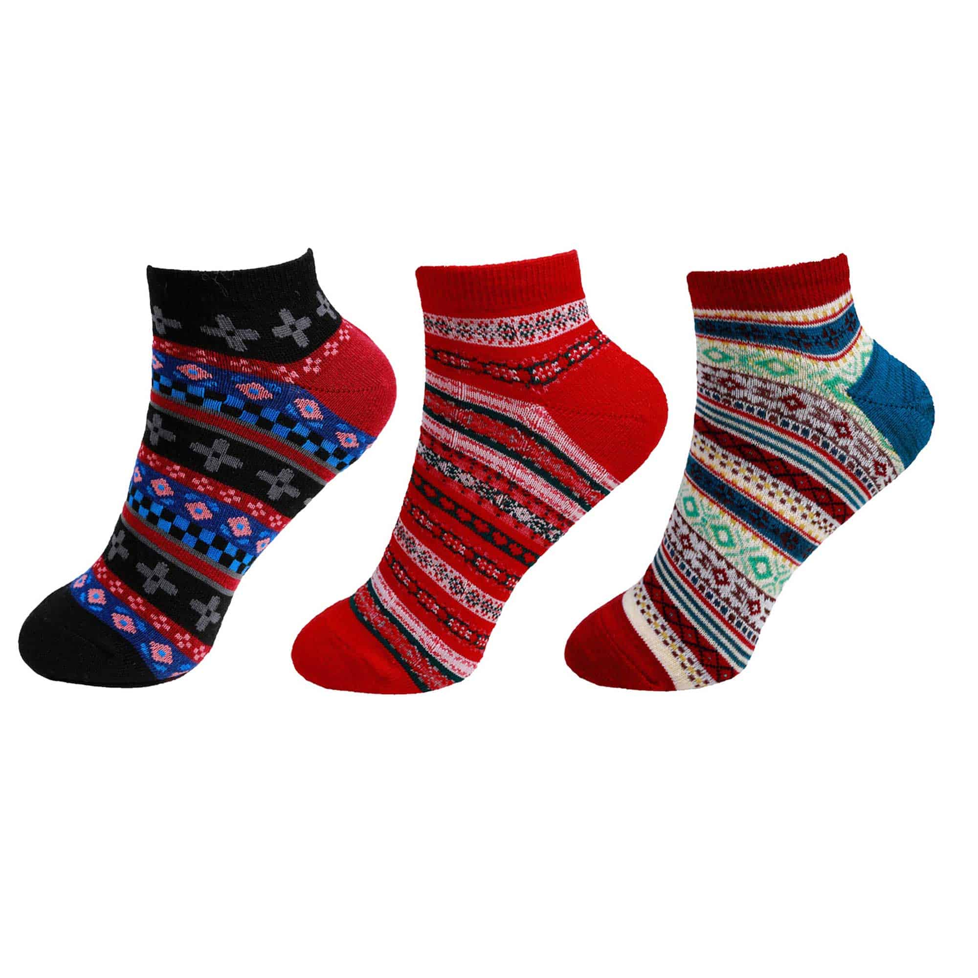 Vintage Style Knitted Colorful Cotton Anklet Socks - Image 10
