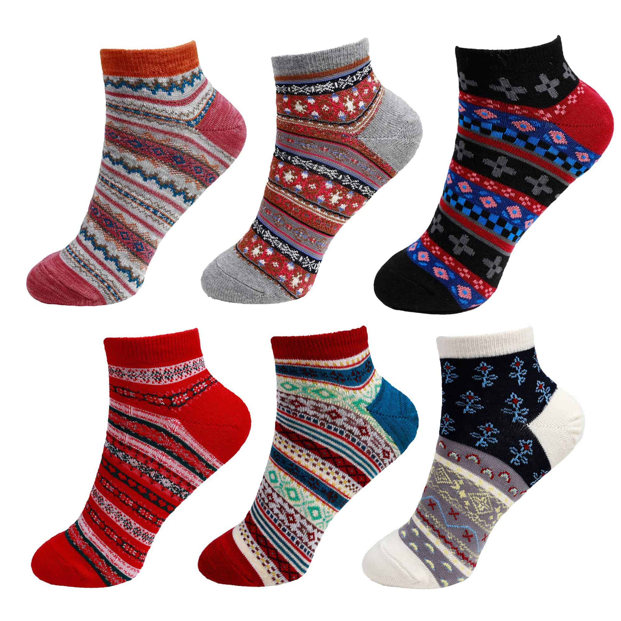 Vintage Style Knitted Colorful Cotton Anklet Socks - Image 14