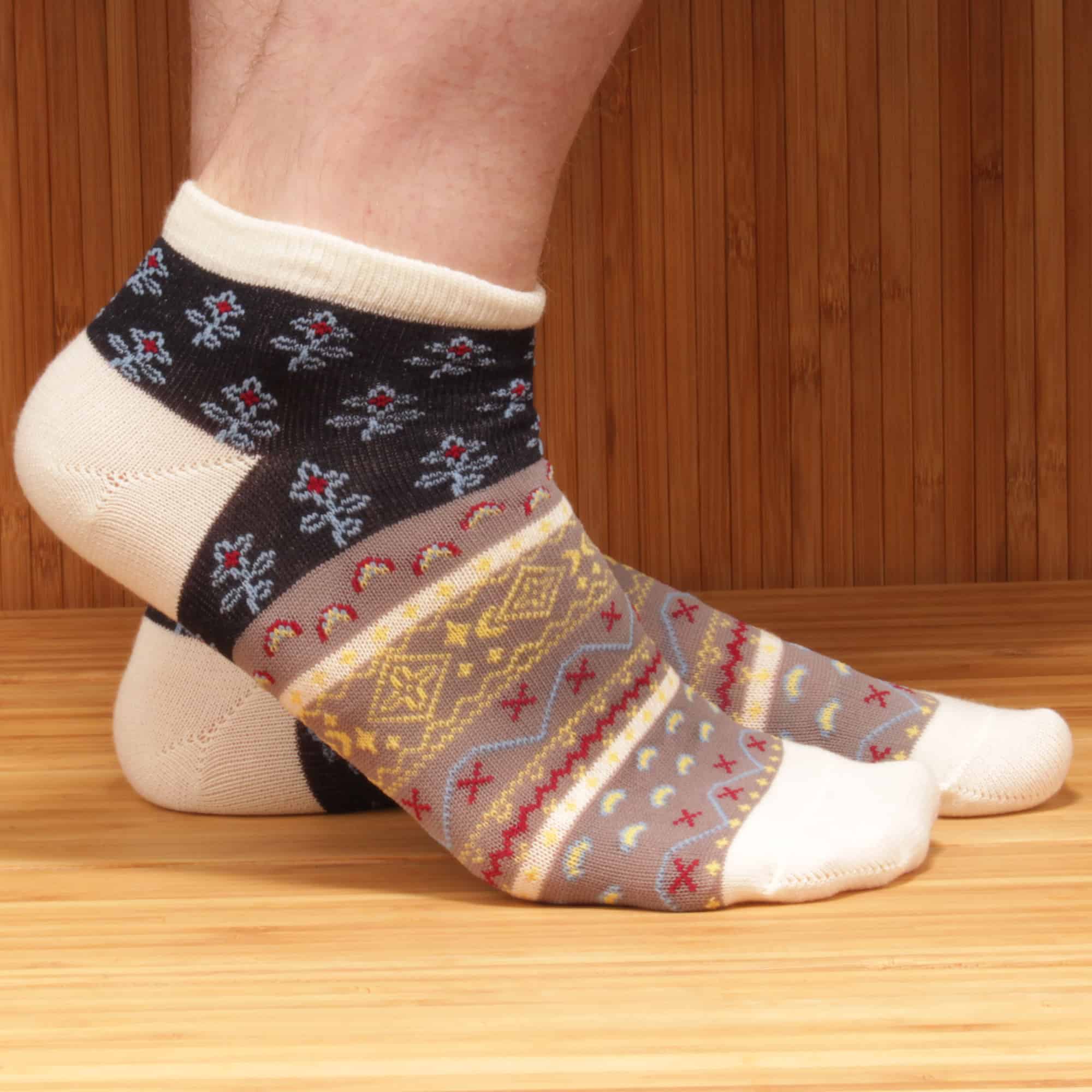 Vintage Style Knitted Colorful Cotton Anklet Socks - Image 2