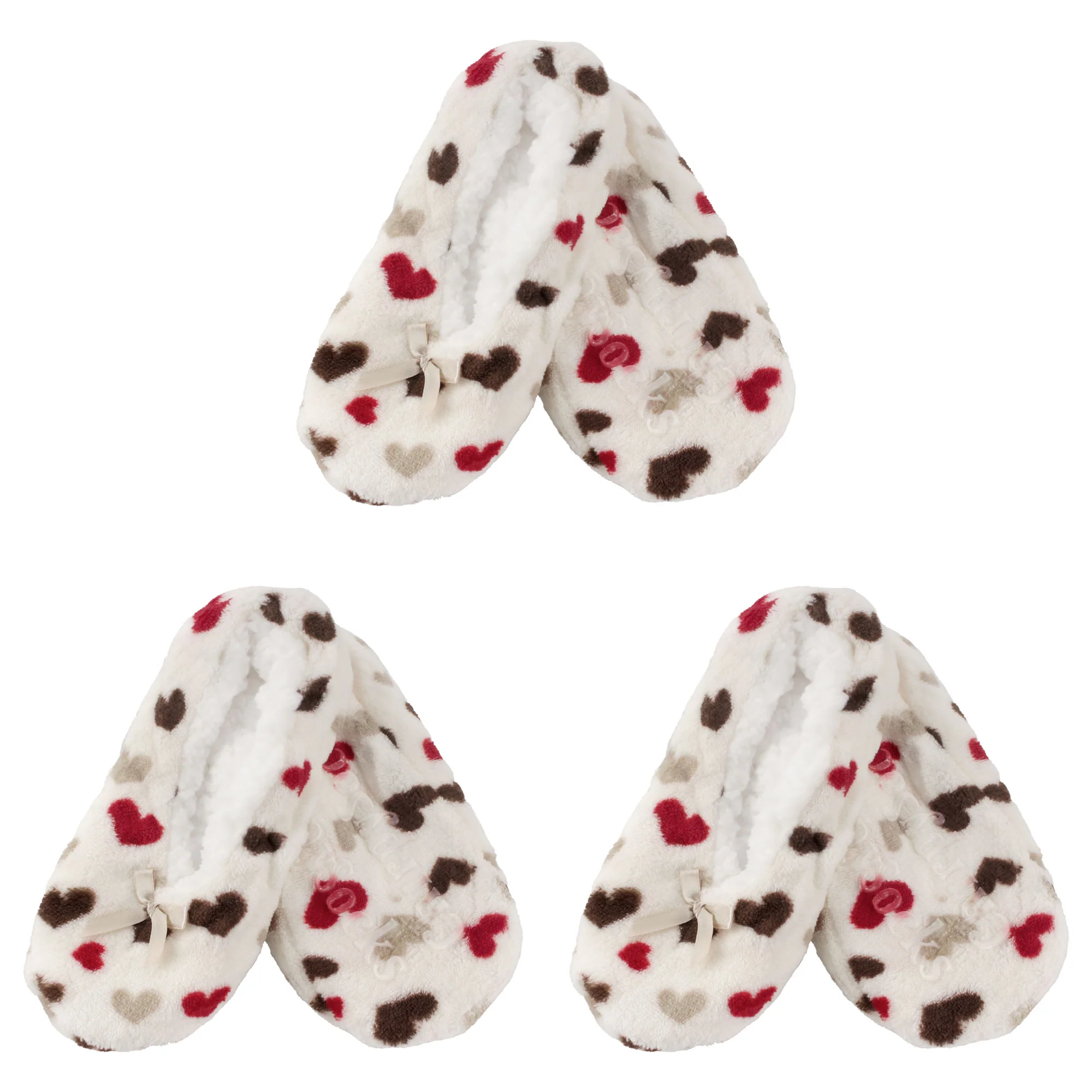 Women's Hearts Stripes Non-Slip Lined Slippers Assortments - Image 11