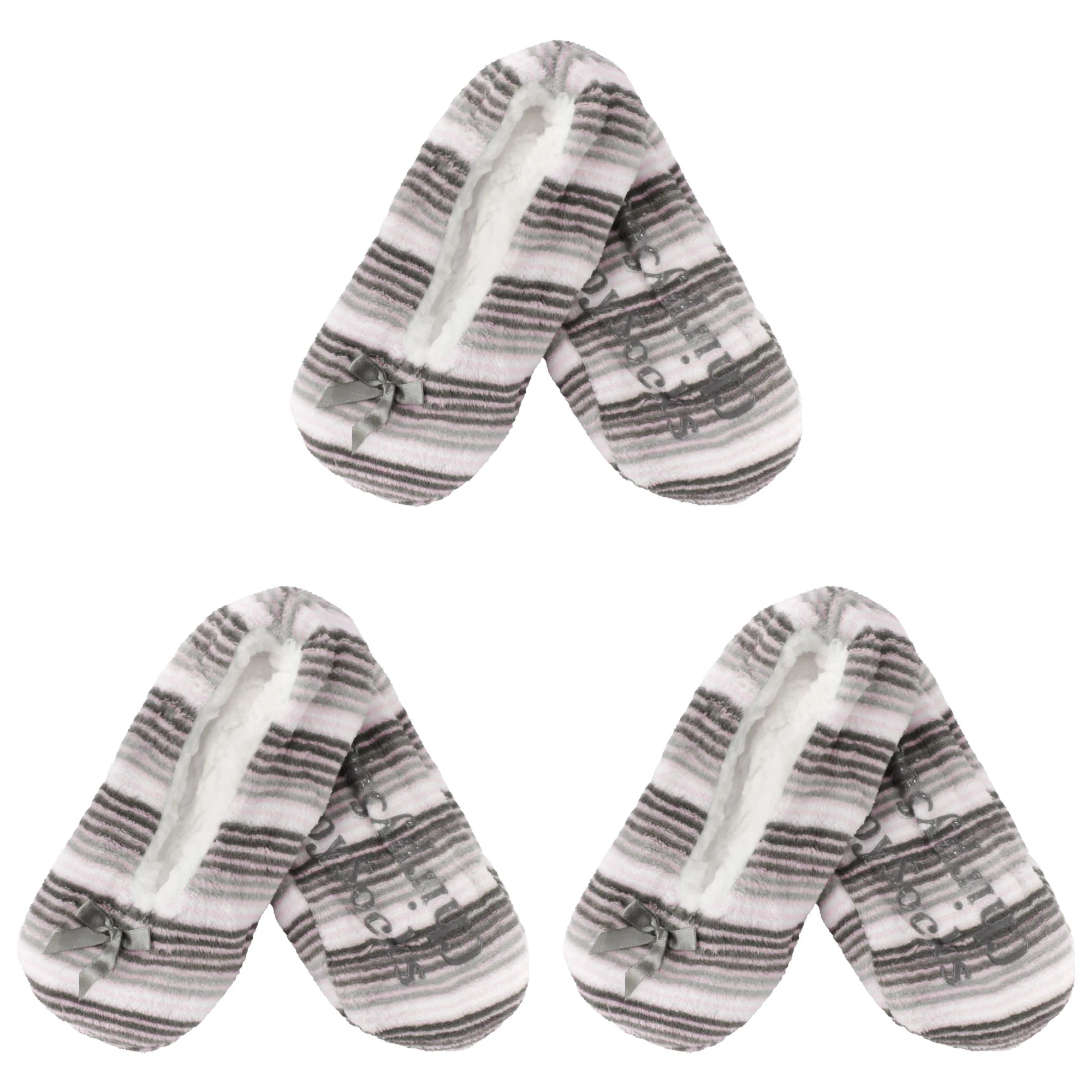 Women's Hearts Stripes Non-Slip Lined Slippers Assortments - Image 13