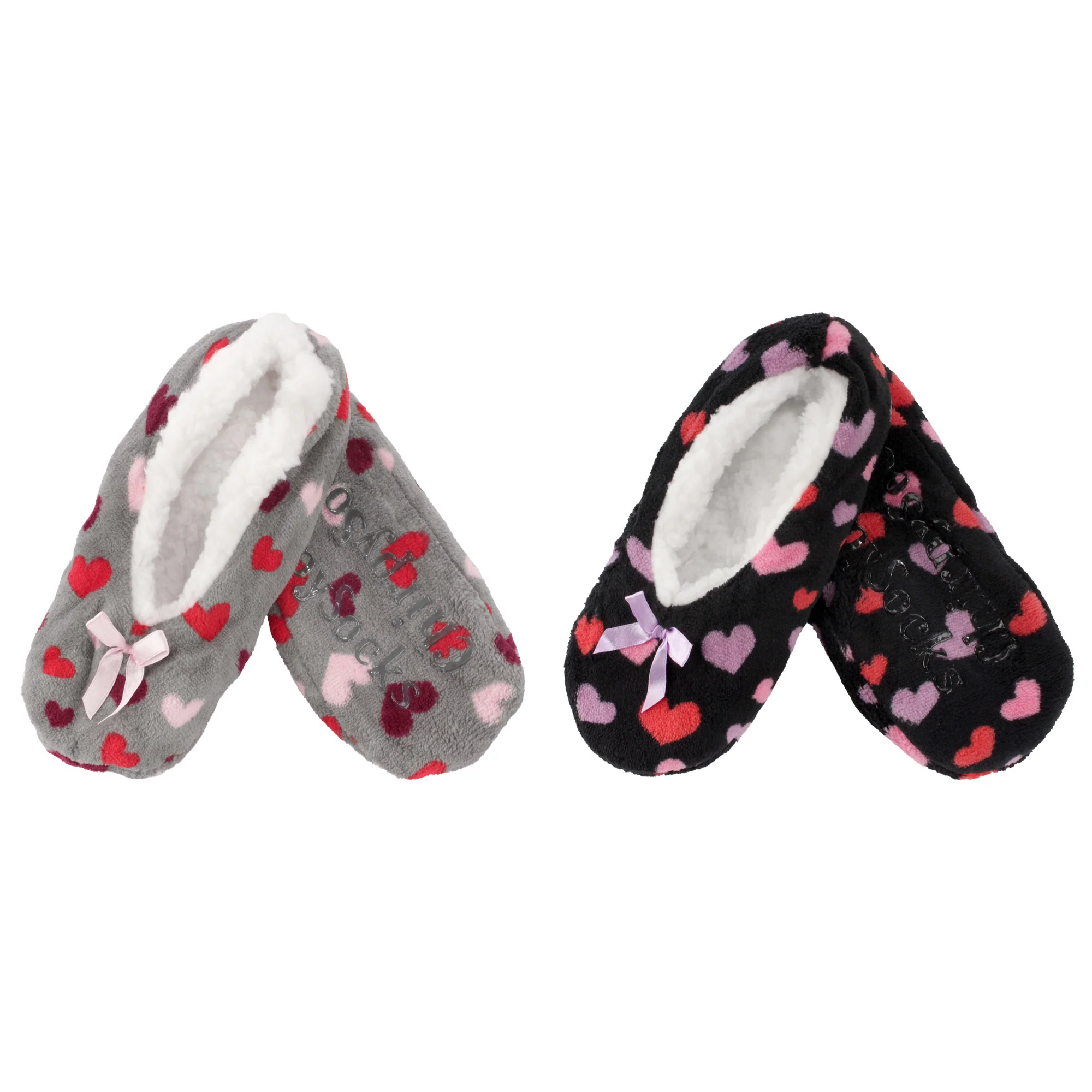 Women's Hearts Stripes Non-Slip Lined Slippers Assortments - Image 20