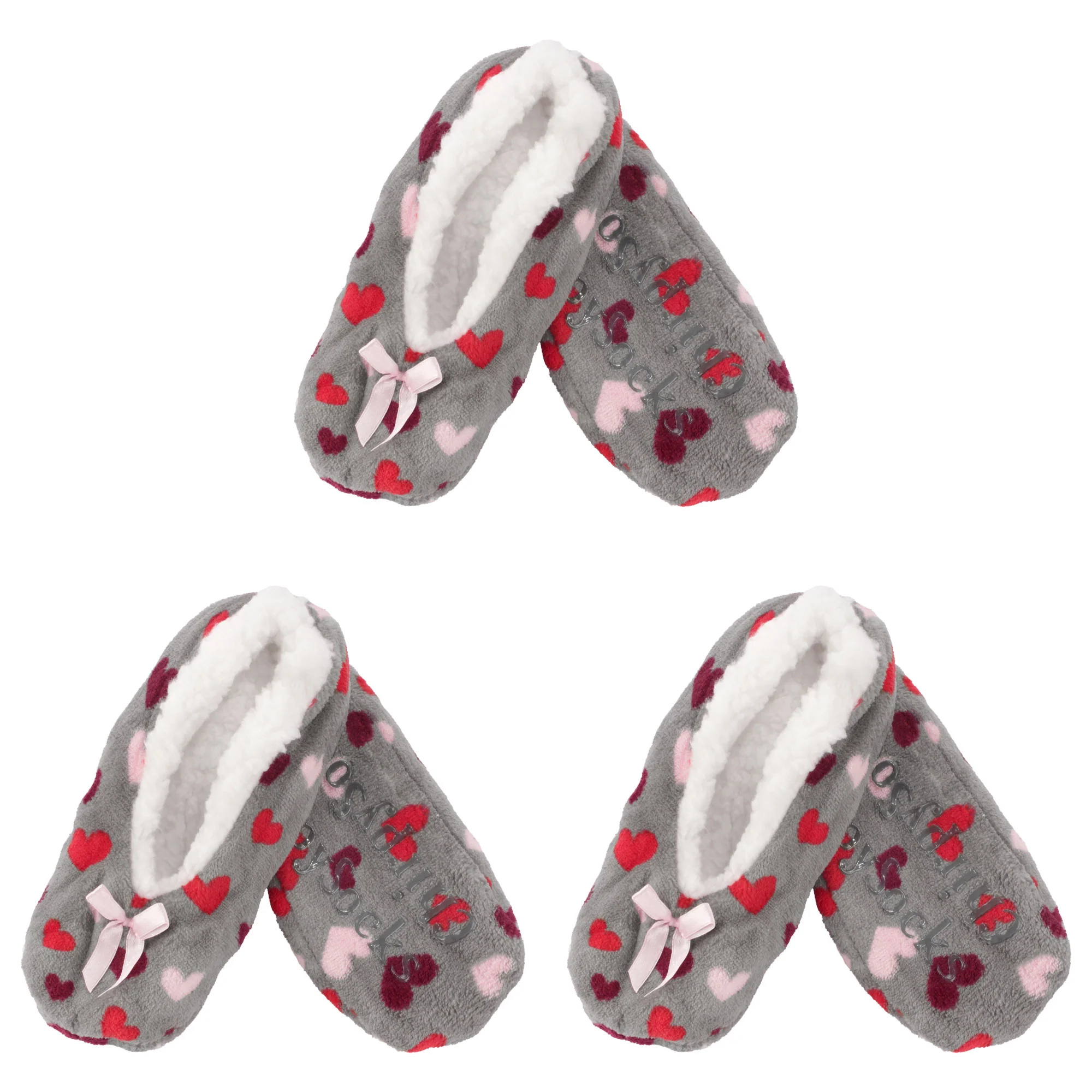 Women's Hearts Stripes Non-Slip Lined Slippers Assortments - Image 9