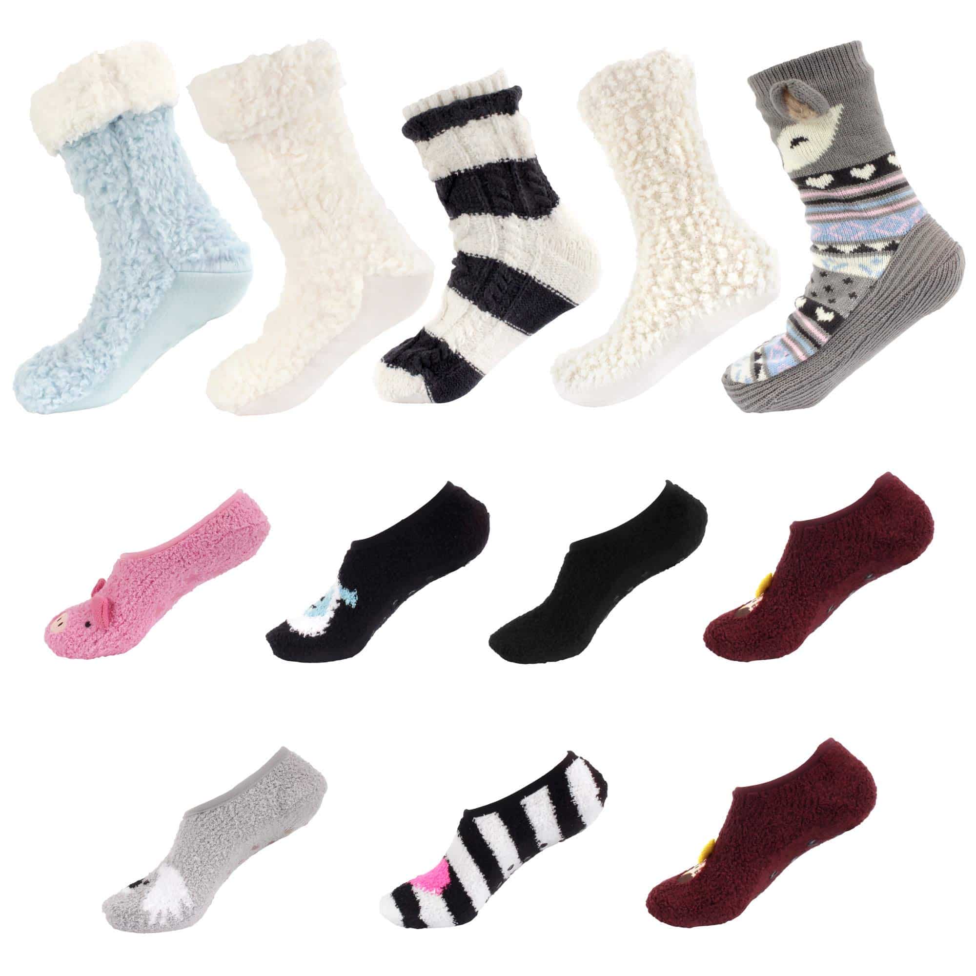 Women's Fuzzy Socks Assortments: 12 Pairs - Image 10