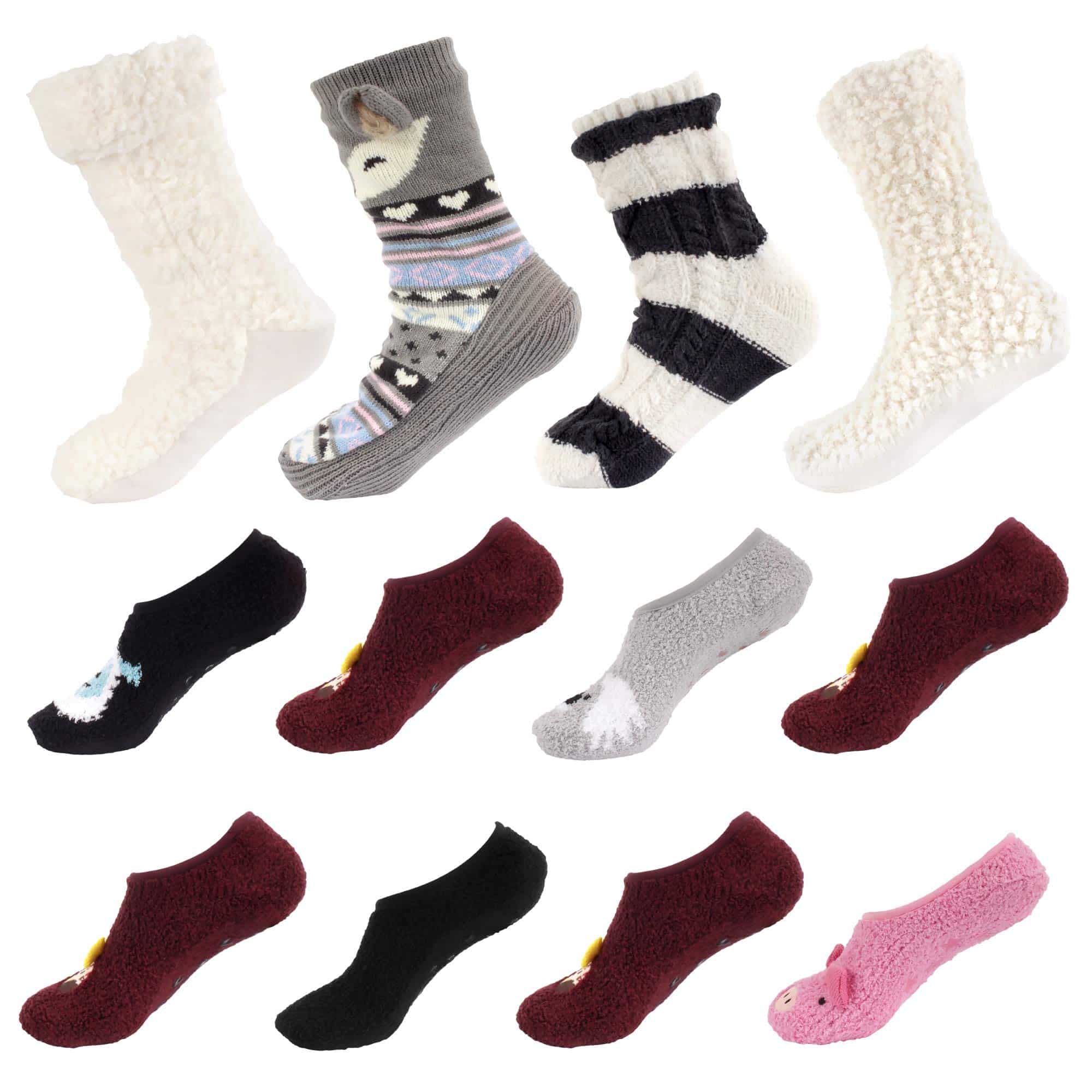 Women's Fuzzy Socks Assortments: 12 Pairs - Image 11