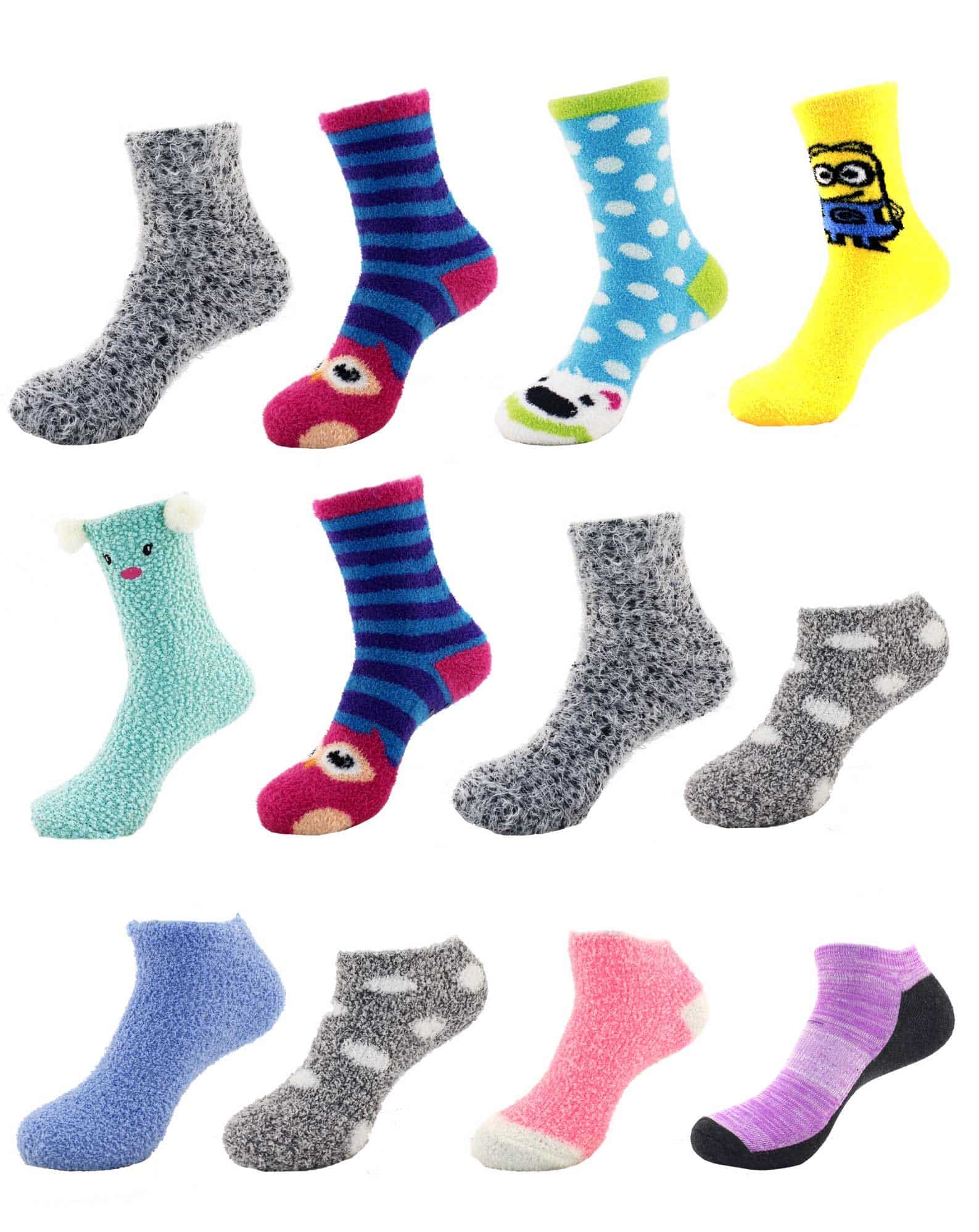 Women's Fuzzy Socks Assortments: 12 Pairs - Image 4