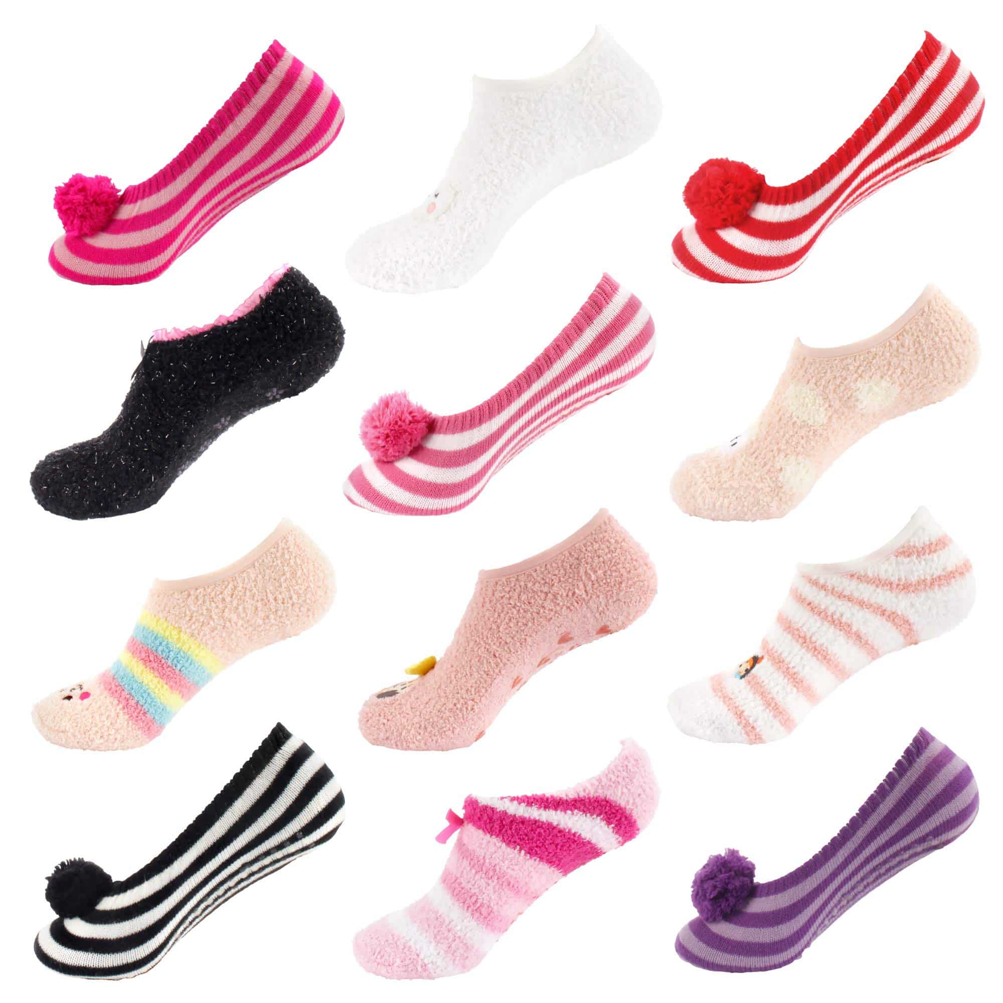 Women's Fuzzy Socks Assortments: 12 Pairs - Image 9