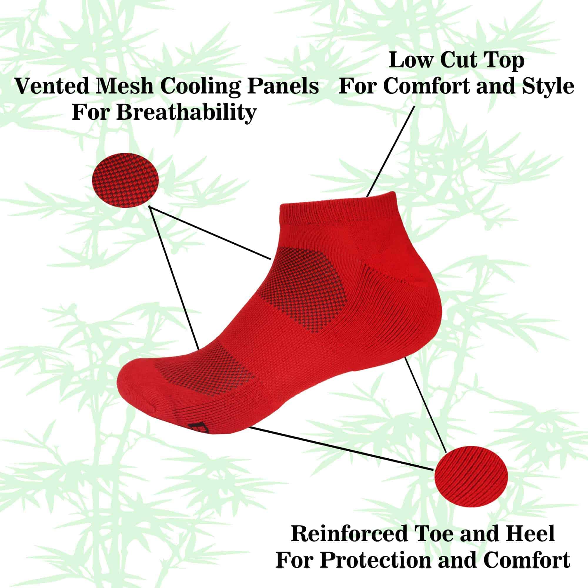 Women's Bamboo Athletic Ankle Socks: 4 Pairs - Image 3