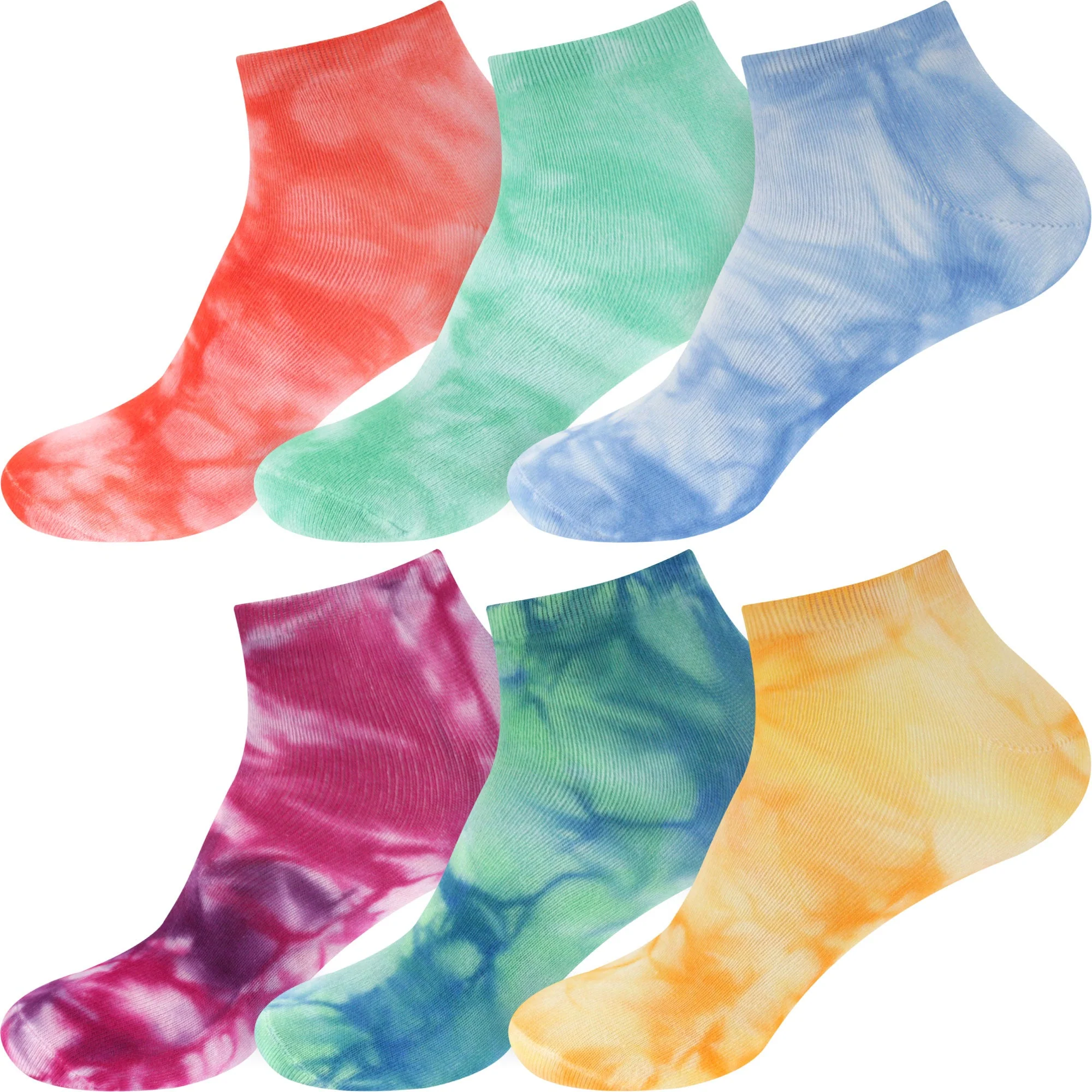 Women's Bamboo Tie Dye Ankle Socks: 4 Pairs - Image 20