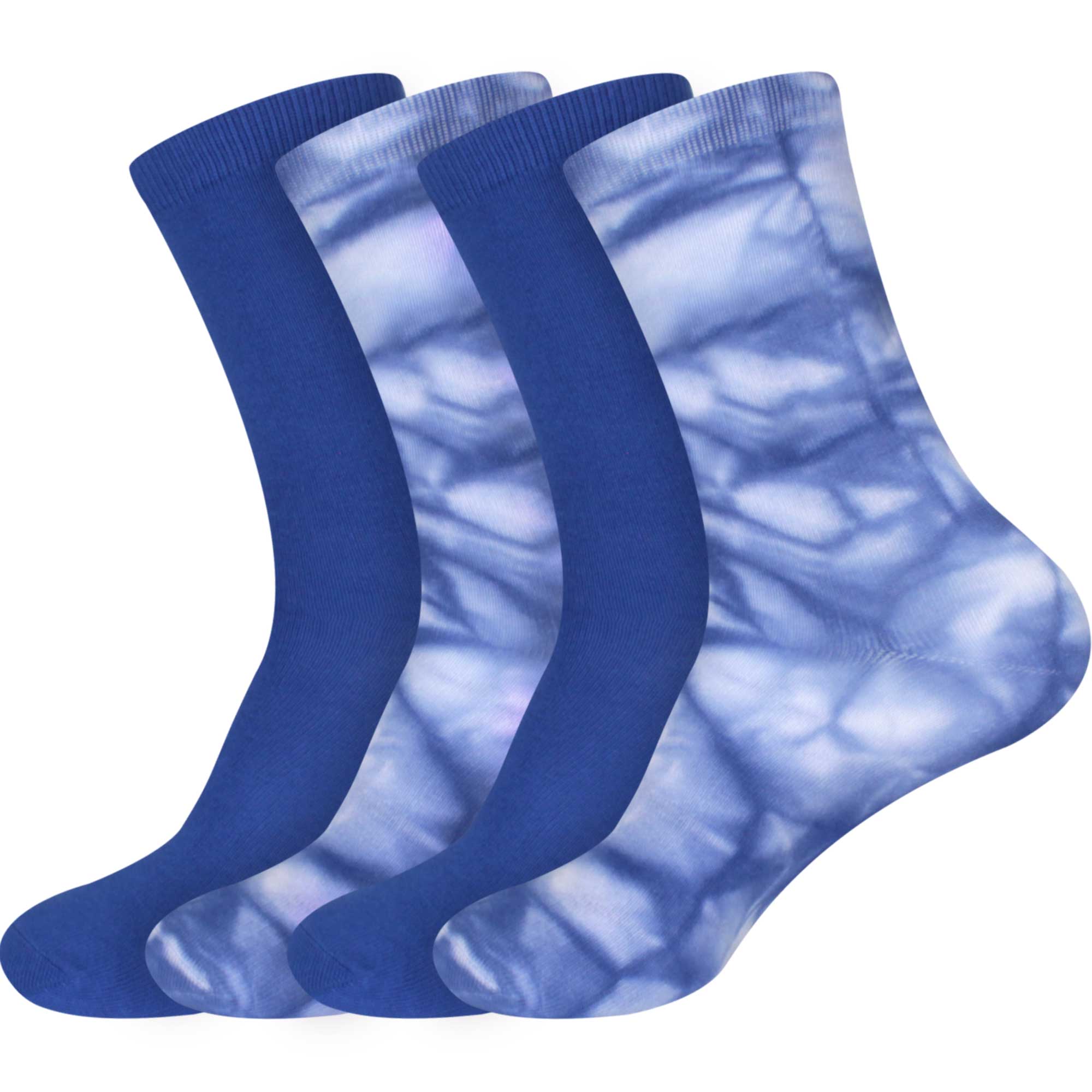Women's Bamboo Tie Dye Crew Socks: 4 Pairs - Image 10