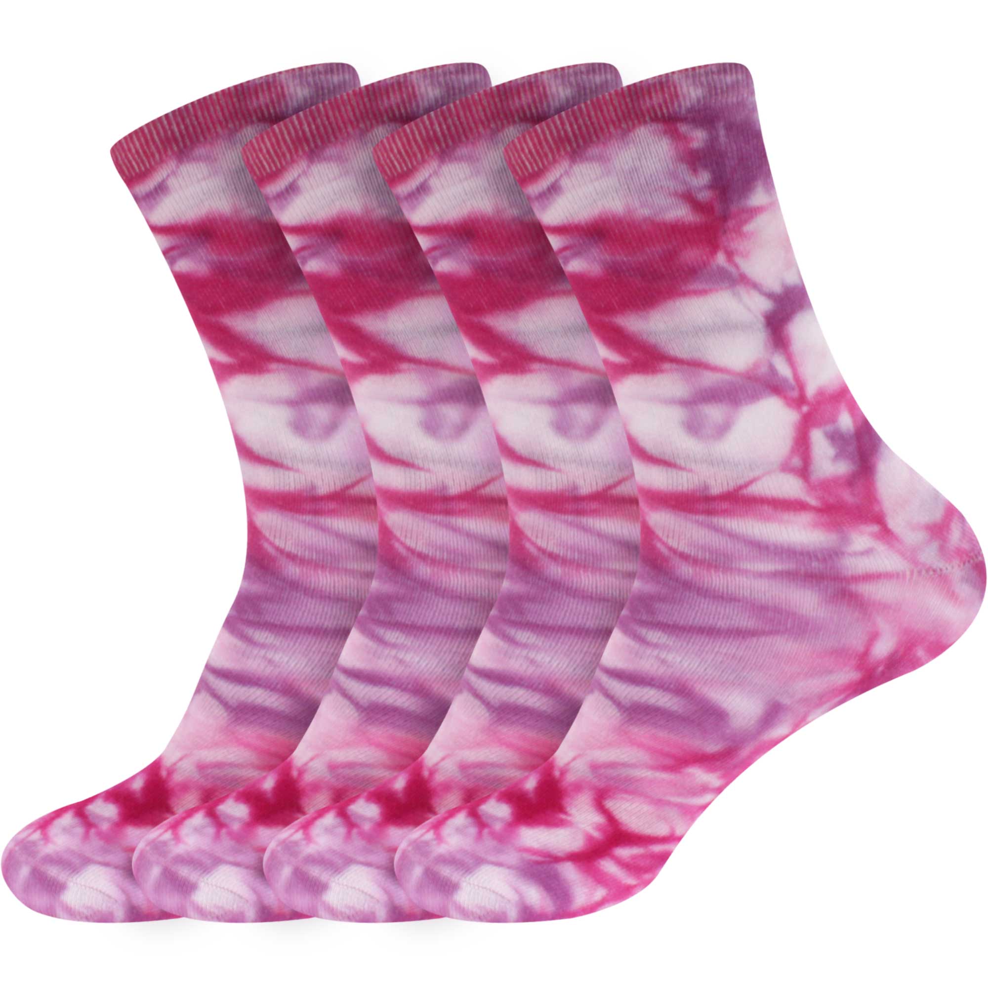 Women's Bamboo Tie Dye Crew Socks: 4 Pairs - Image 14