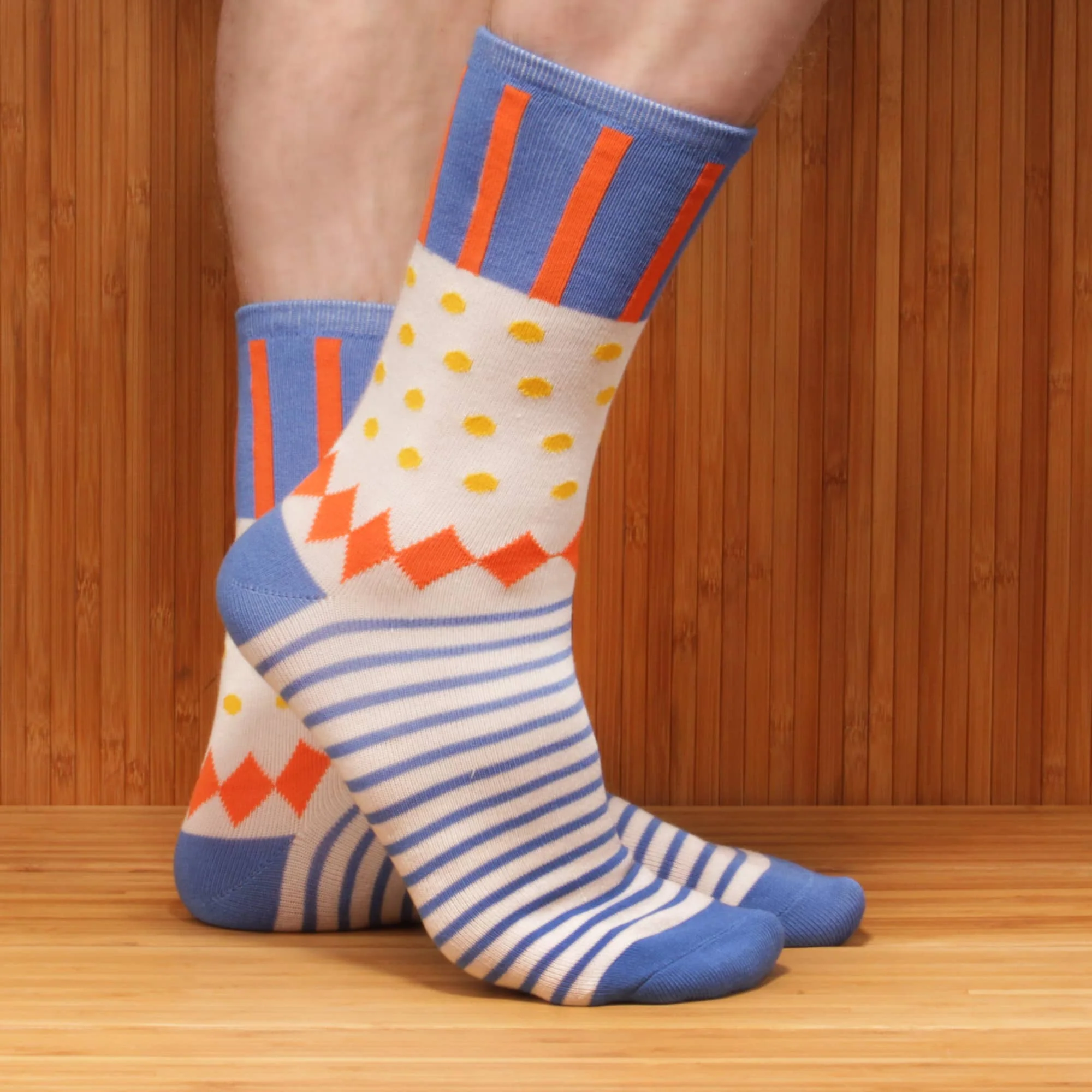 Women's Bamboo Colorful Polka Dot Stripe Socks: 6 Pairs - Image 7