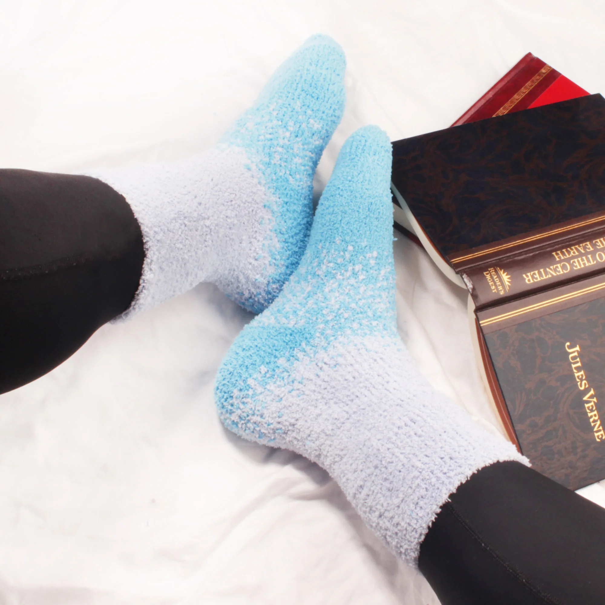Women's Fuzzy Gradient Home Socks - 12 Pair - Image 3
