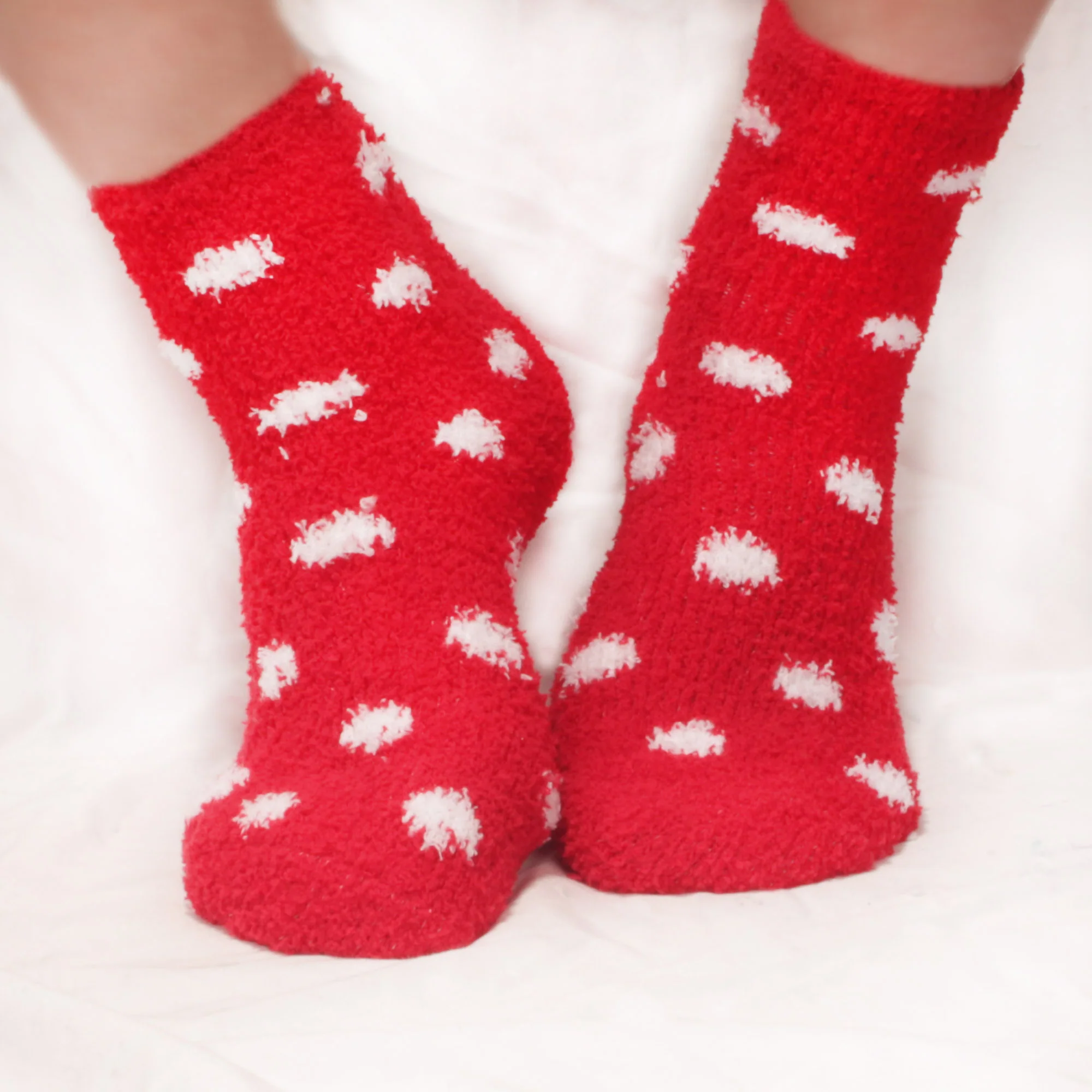 Women's Fuzzy Polka Dots Socks: 8 Pairs - Image 5
