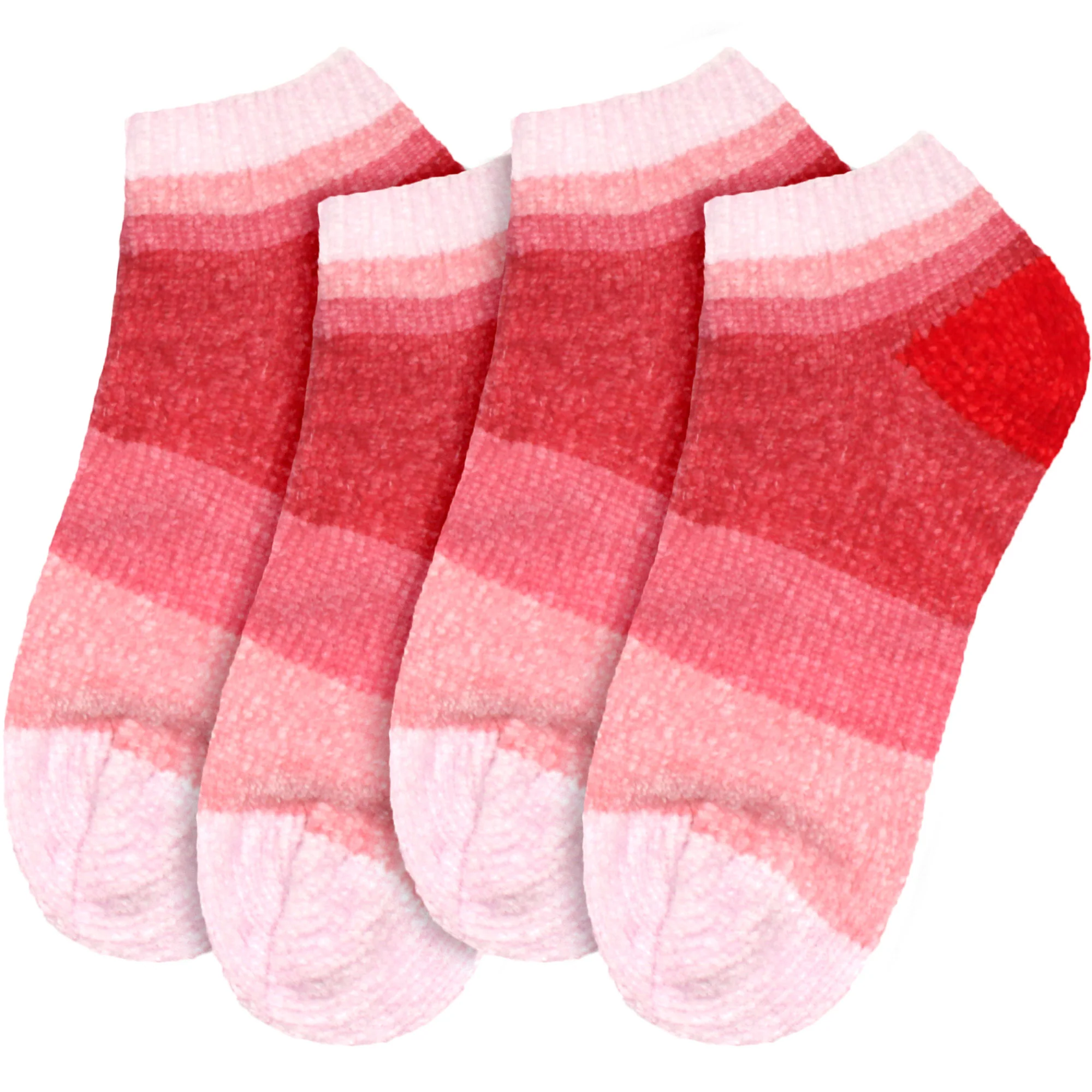 Women's Soft Chenille Furry Fuzzy Color Block Ankle Home Socks - Image 15