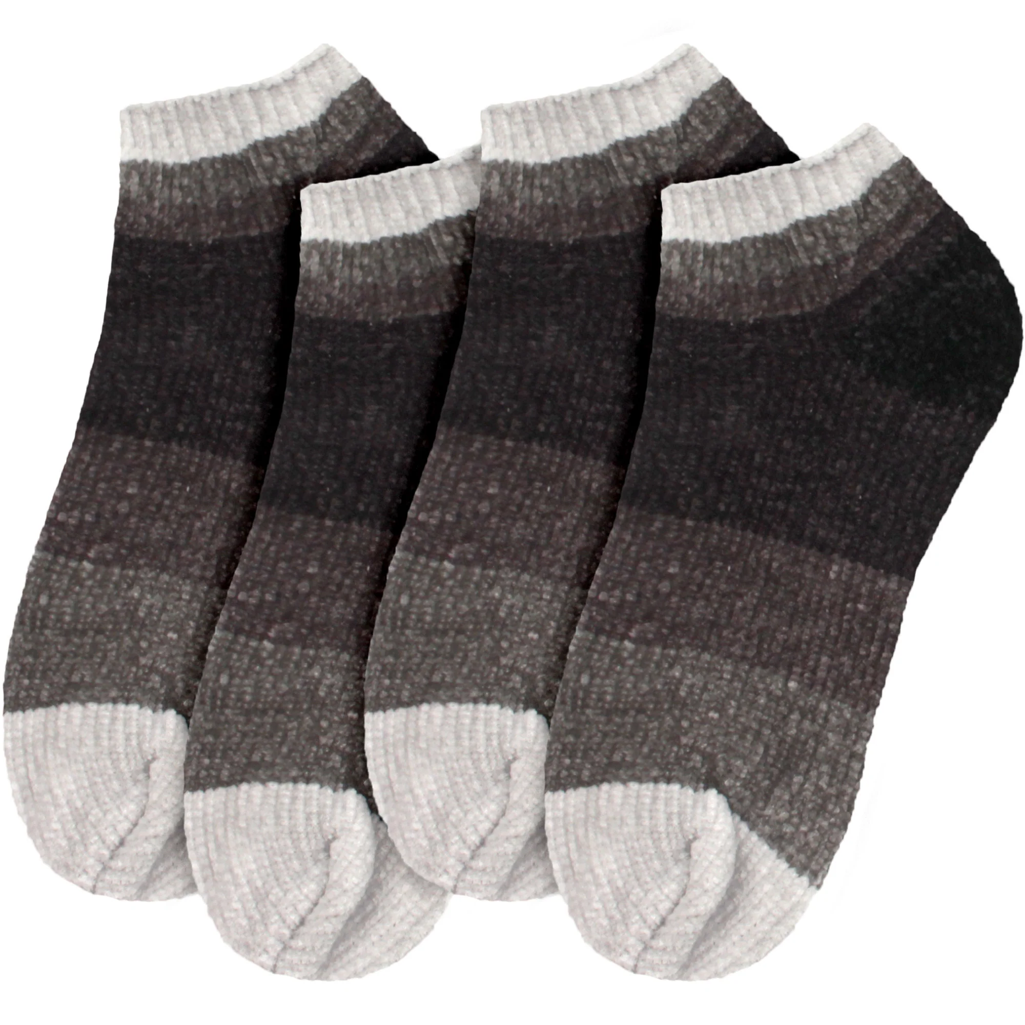 Women's Soft Chenille Furry Fuzzy Color Block Ankle Home Socks - Image 19