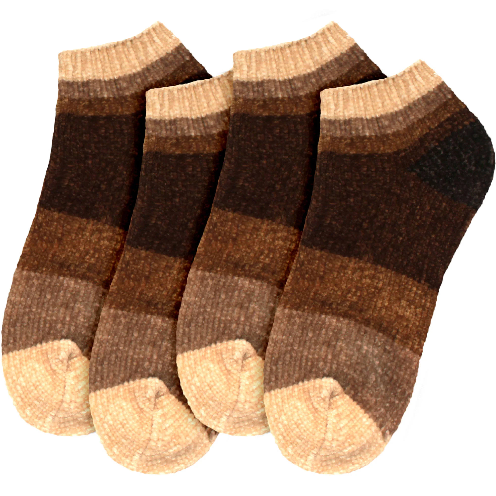 Women's Soft Chenille Furry Fuzzy Color Block Ankle Home Socks - Image 20