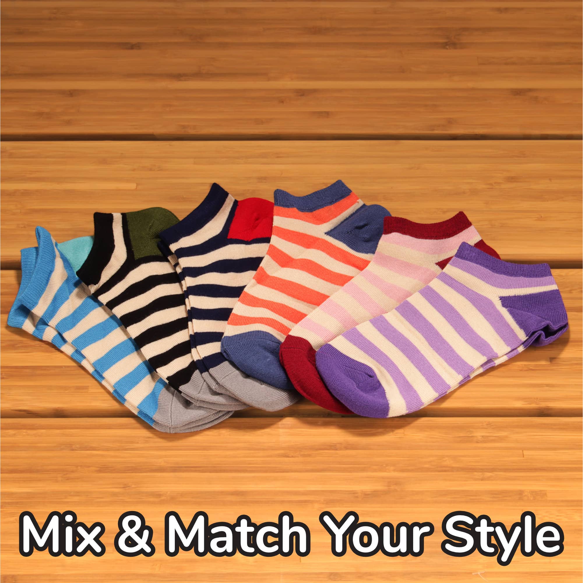 Women's Bamboo Stripes Anklet Socks - Image 3