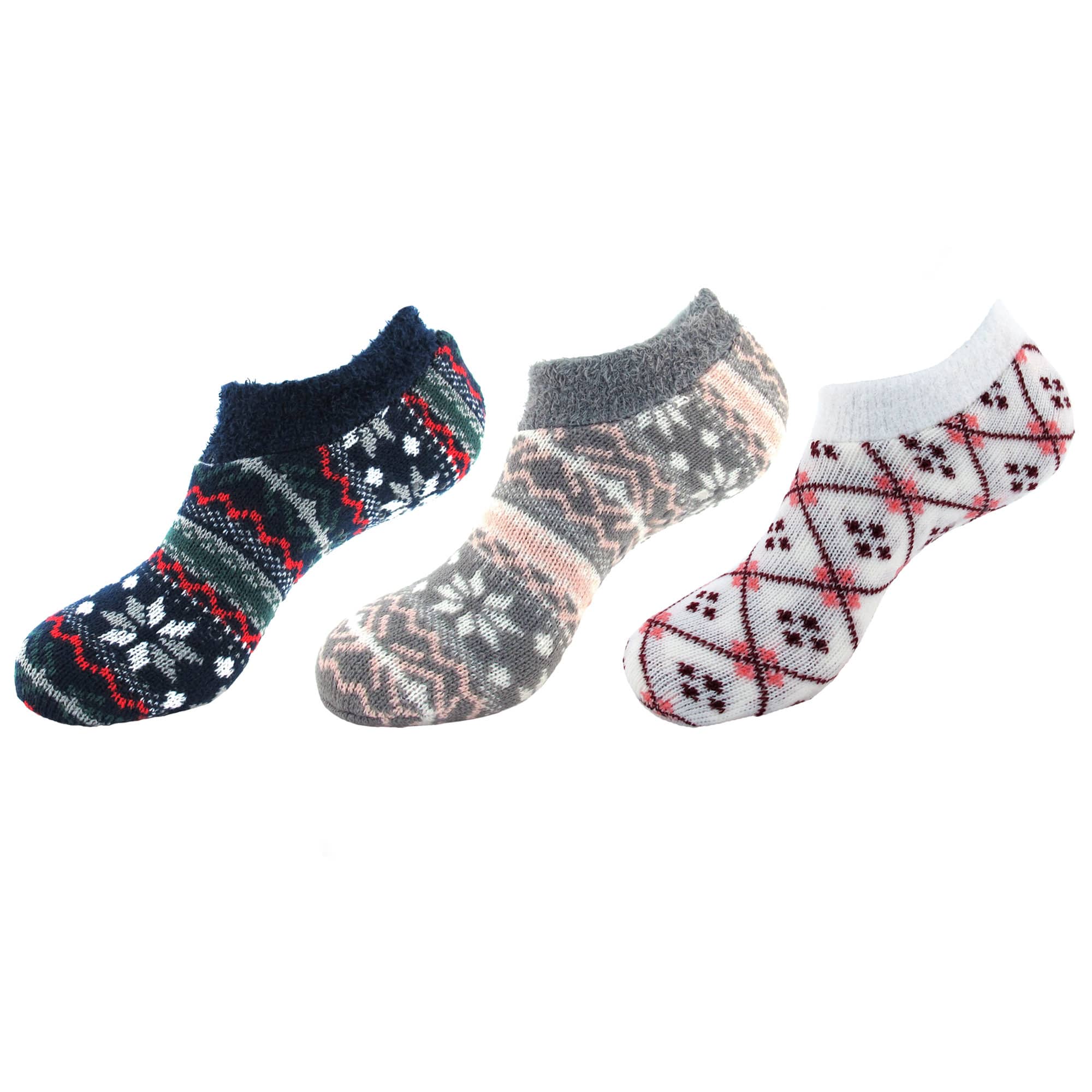 Women's Double Layer Anklet Home Socks - 3 Pairs - Image 4