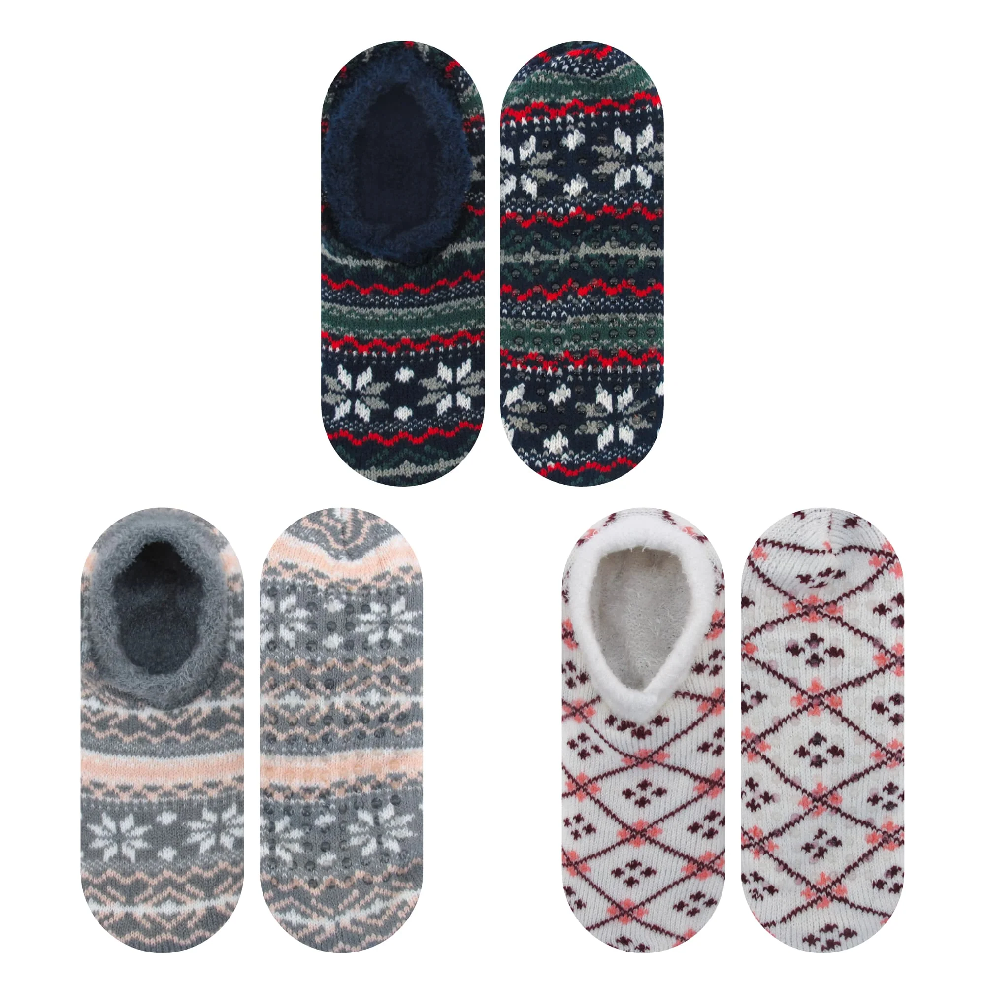 Women's Double Layer Anklet Home Socks - 3 Pairs - Image 5