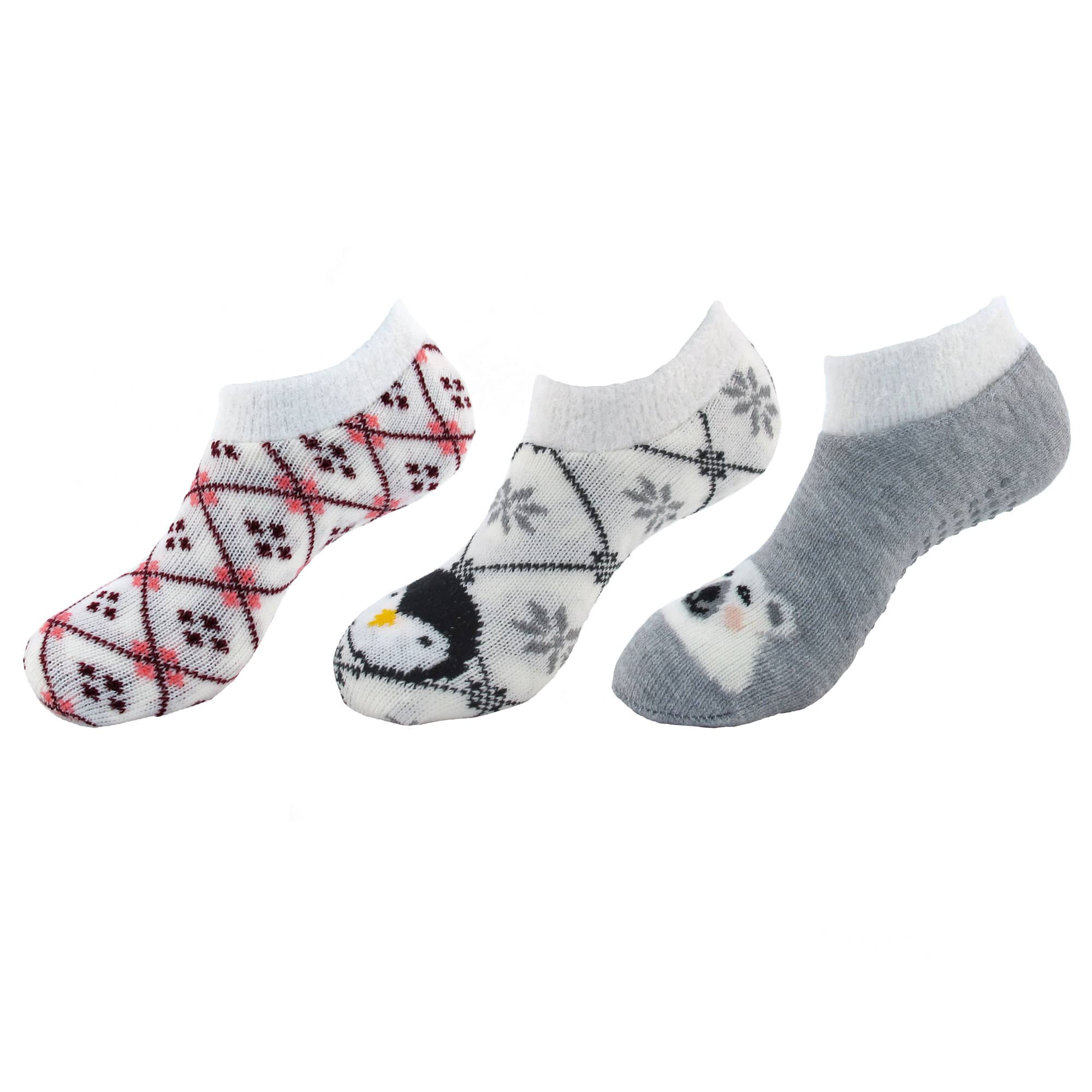 Women's Double Layer Anklet Home Socks - 3 Pairs - Image 6